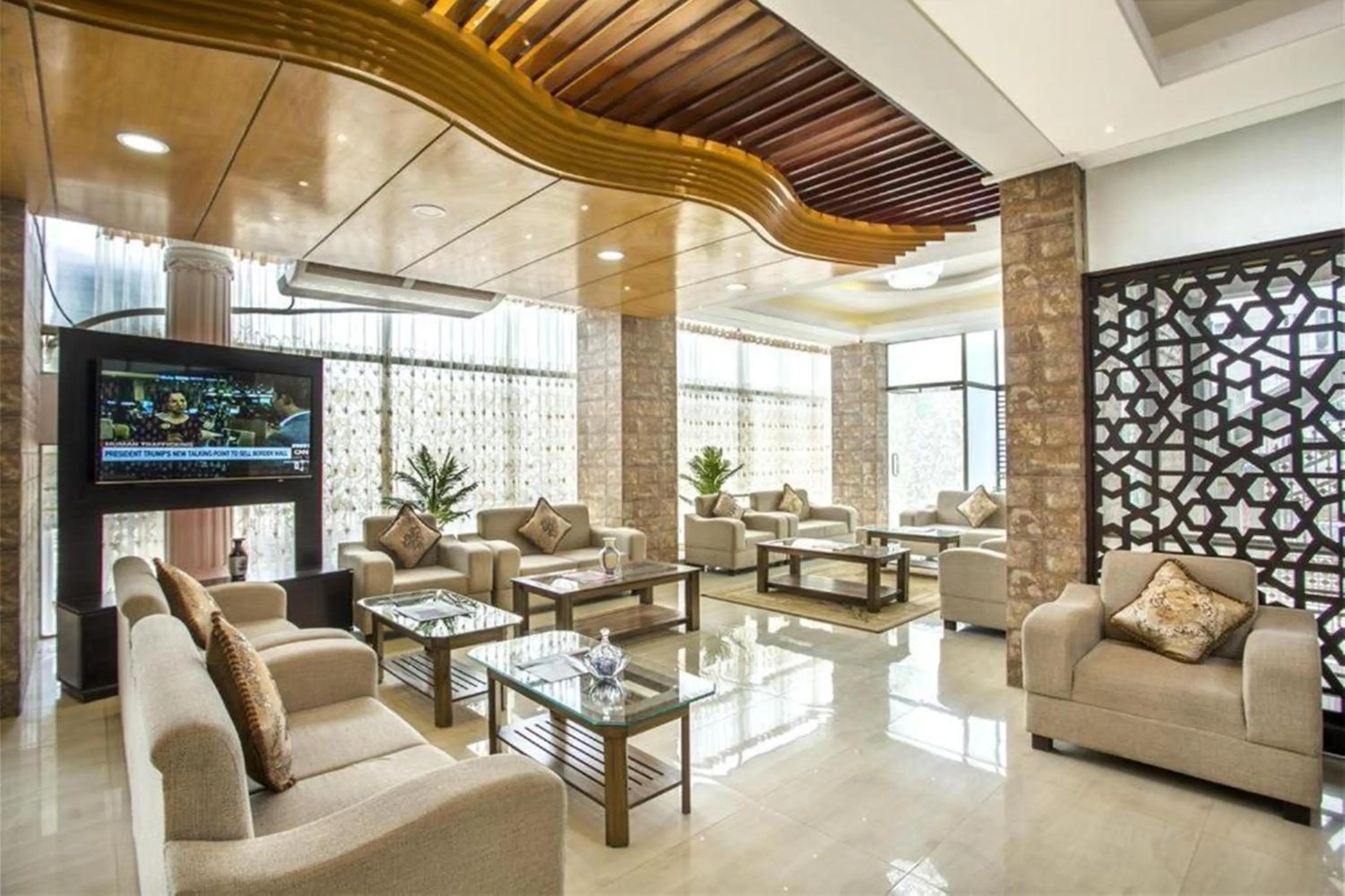 Seating area in White Palace Hotel