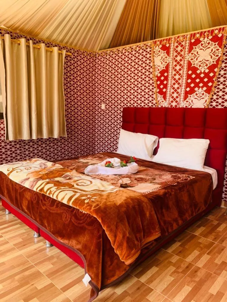 Bed in WADI RUM-Bedouin Tents and Jeep Tours
