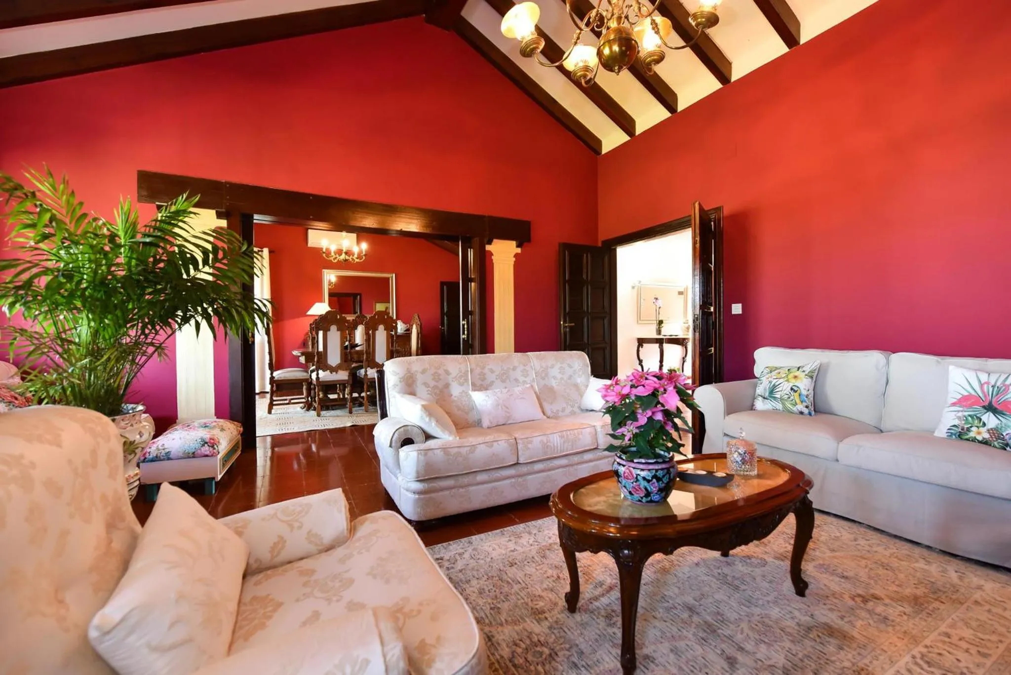 Living room in Finca Madroñal with Pool in Gran Canaria by VillaGranCanaria