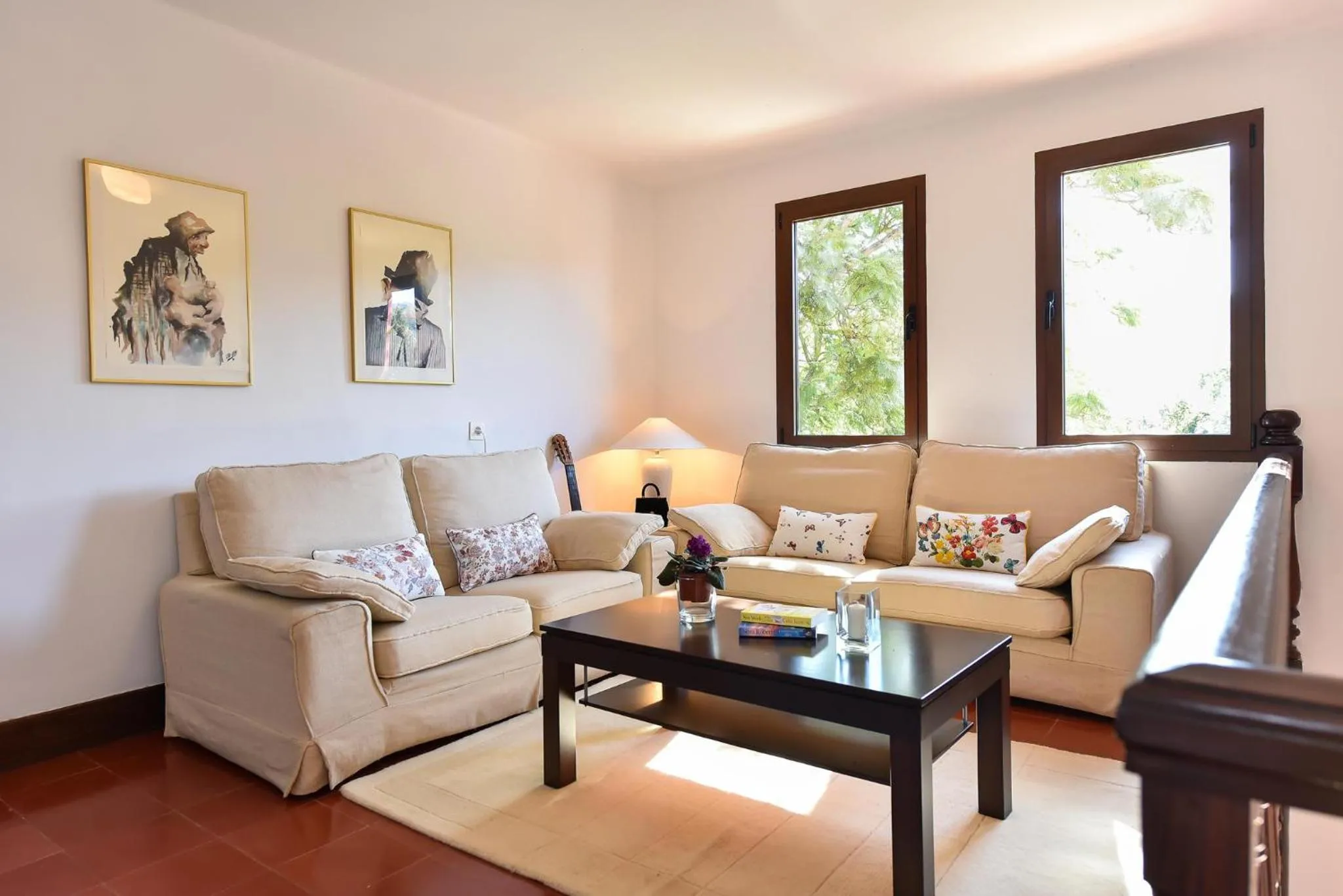 Living room in Finca Madroñal with Pool in Gran Canaria by VillaGranCanaria