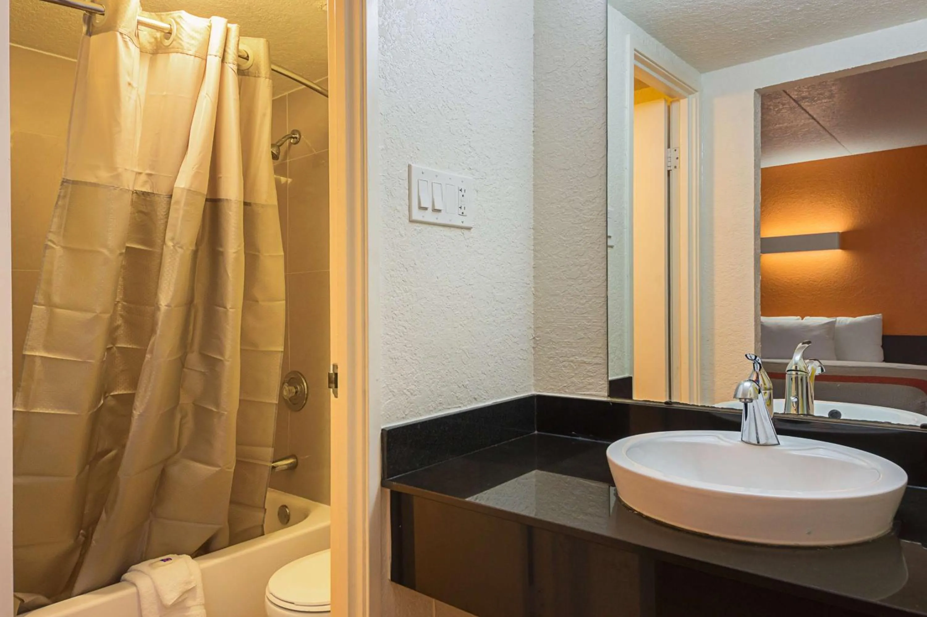Bathroom in Motel 6-Garland, TX - Northeast Dallas