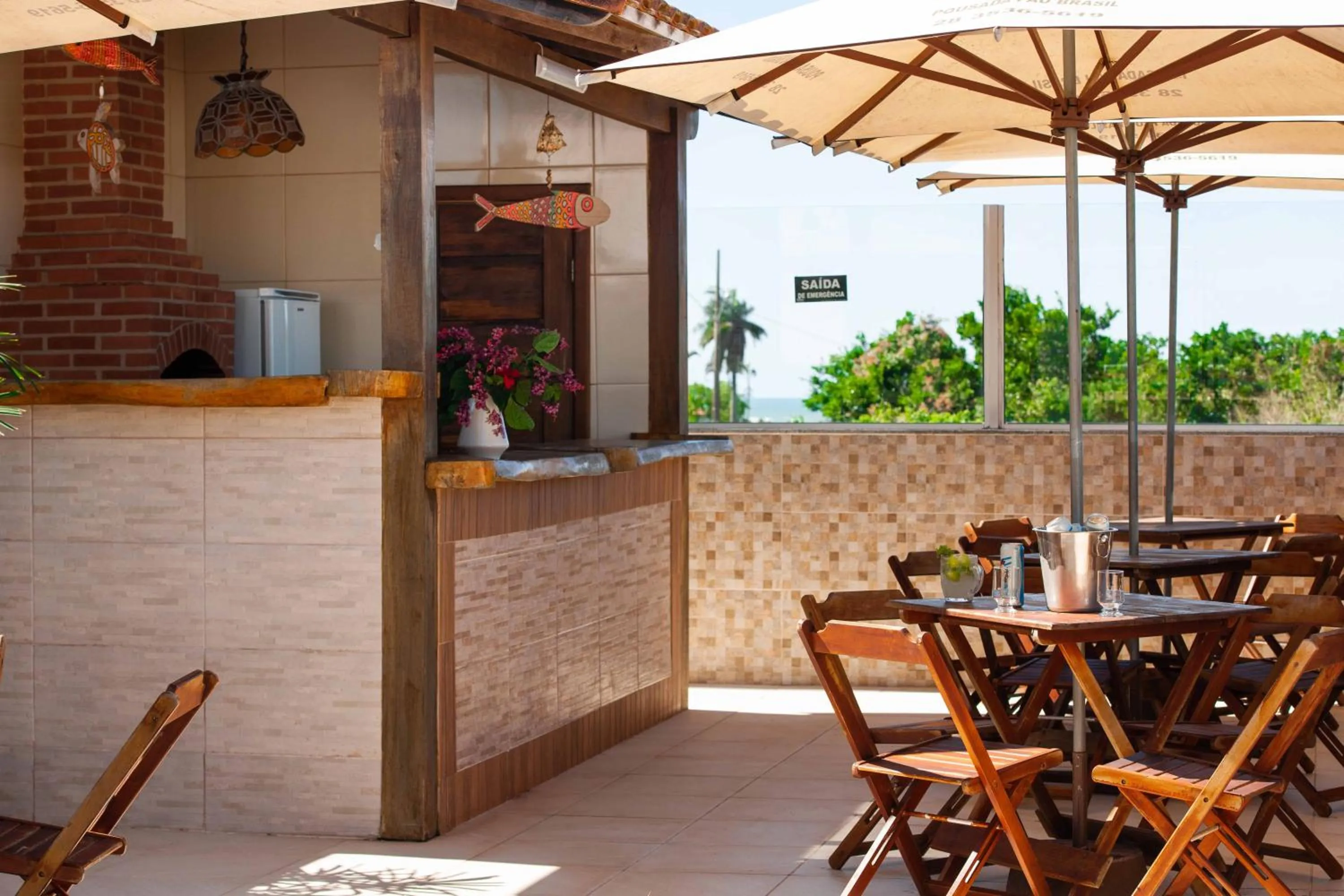 BBQ facilities in Pousada Pau Brasil Ubu