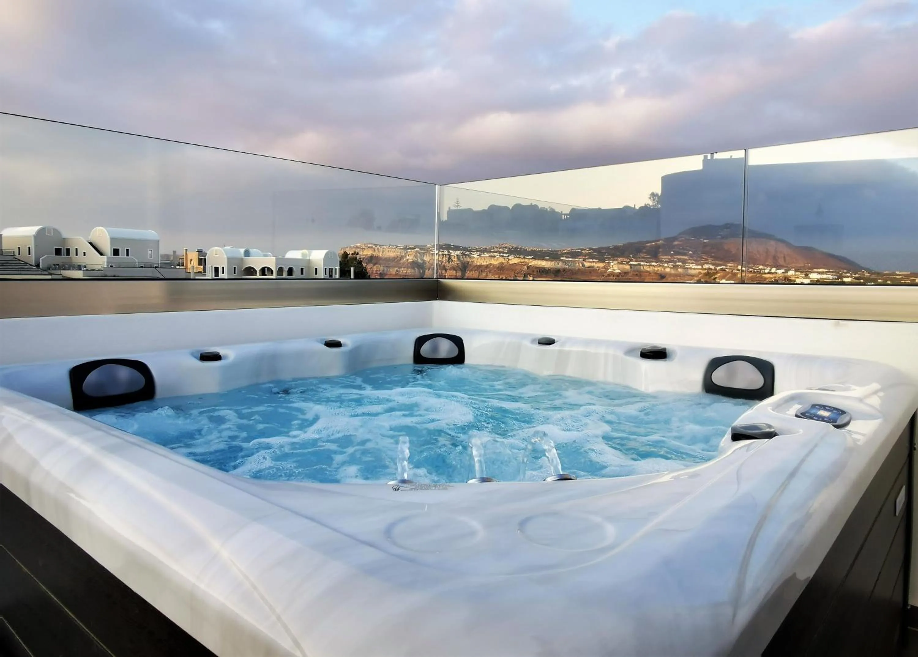 Hot Tub in Alafropetra Luxury Suites