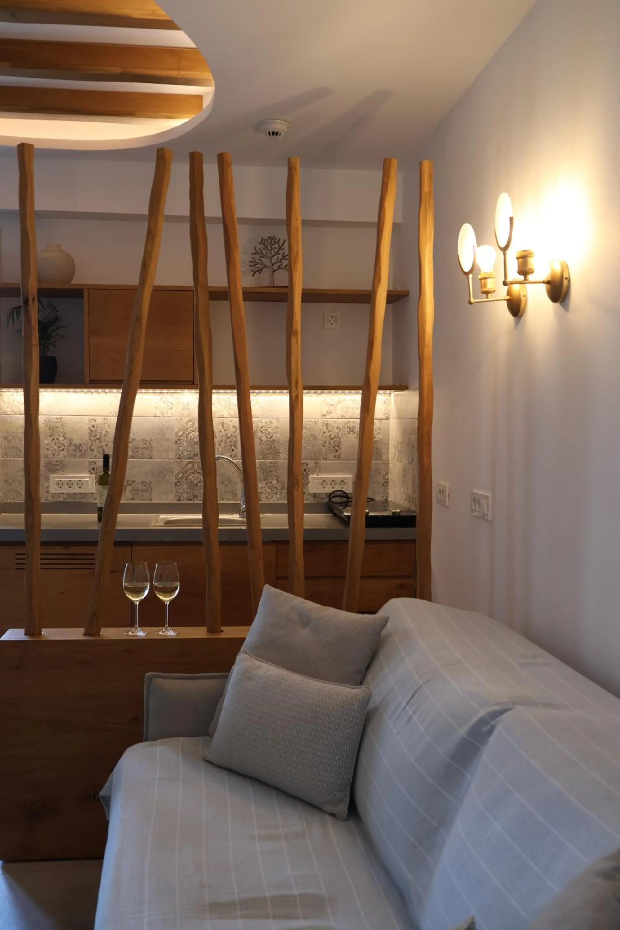 Living room, Bed in Alafropetra Luxury Suites