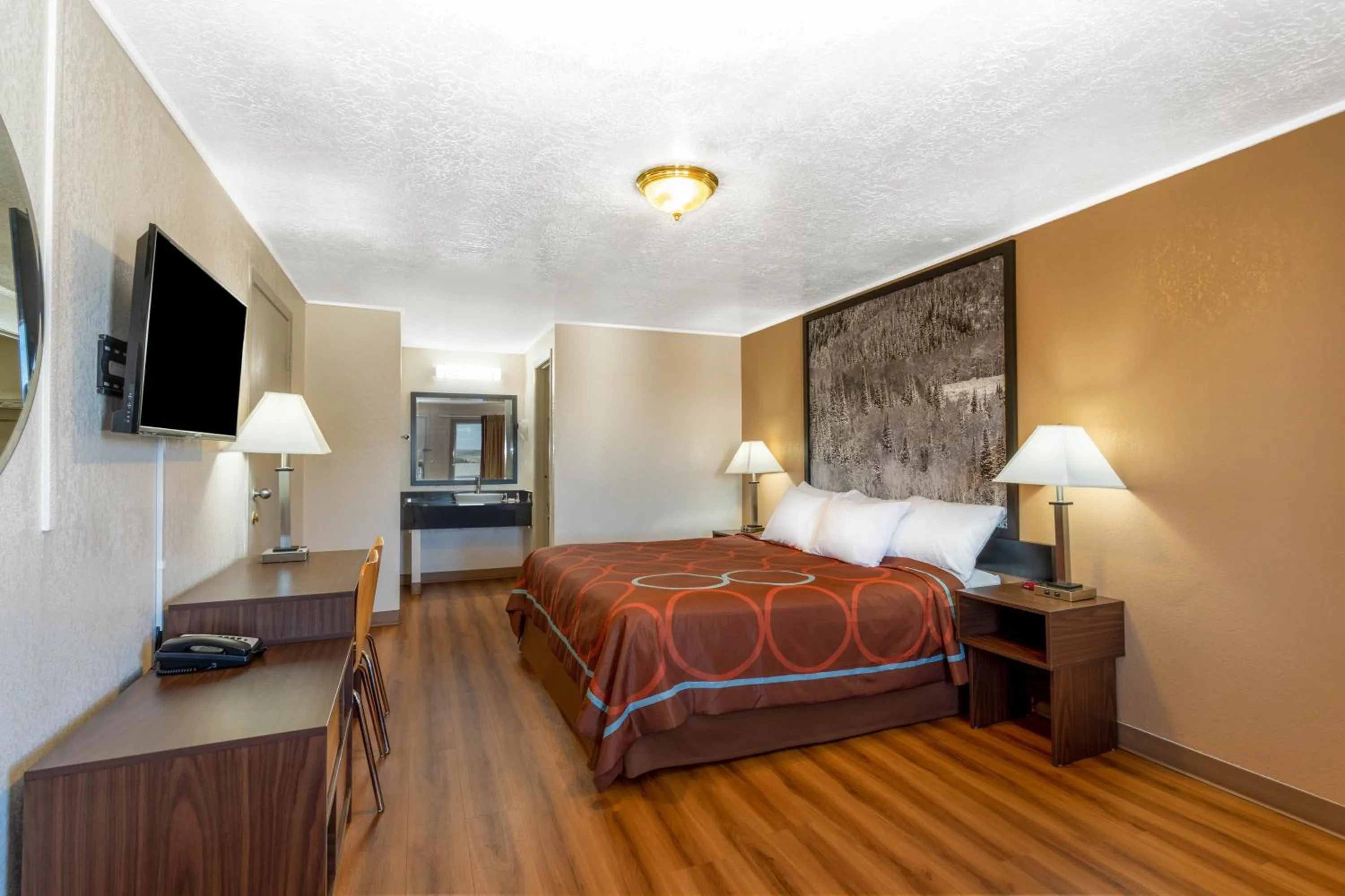 Bed in Super 8 by Wyndham Evanston