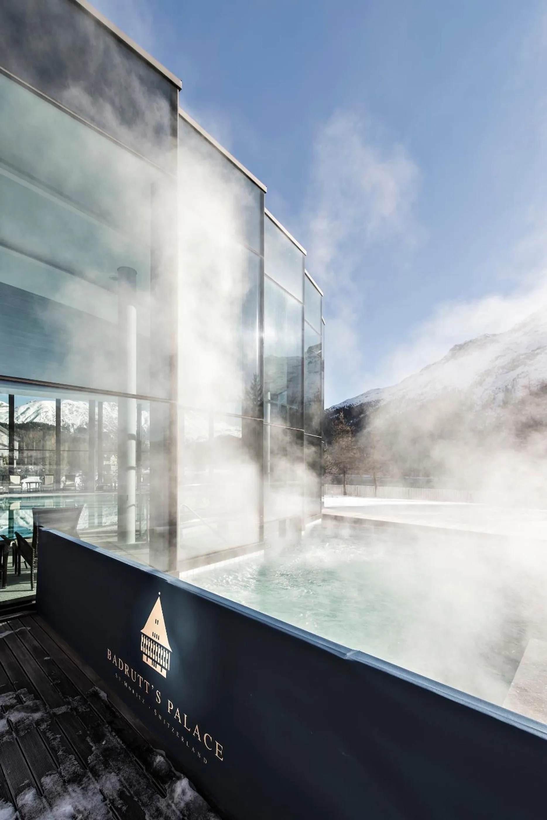 Swimming pool in Badrutt's Palace Hotel St Moritz
