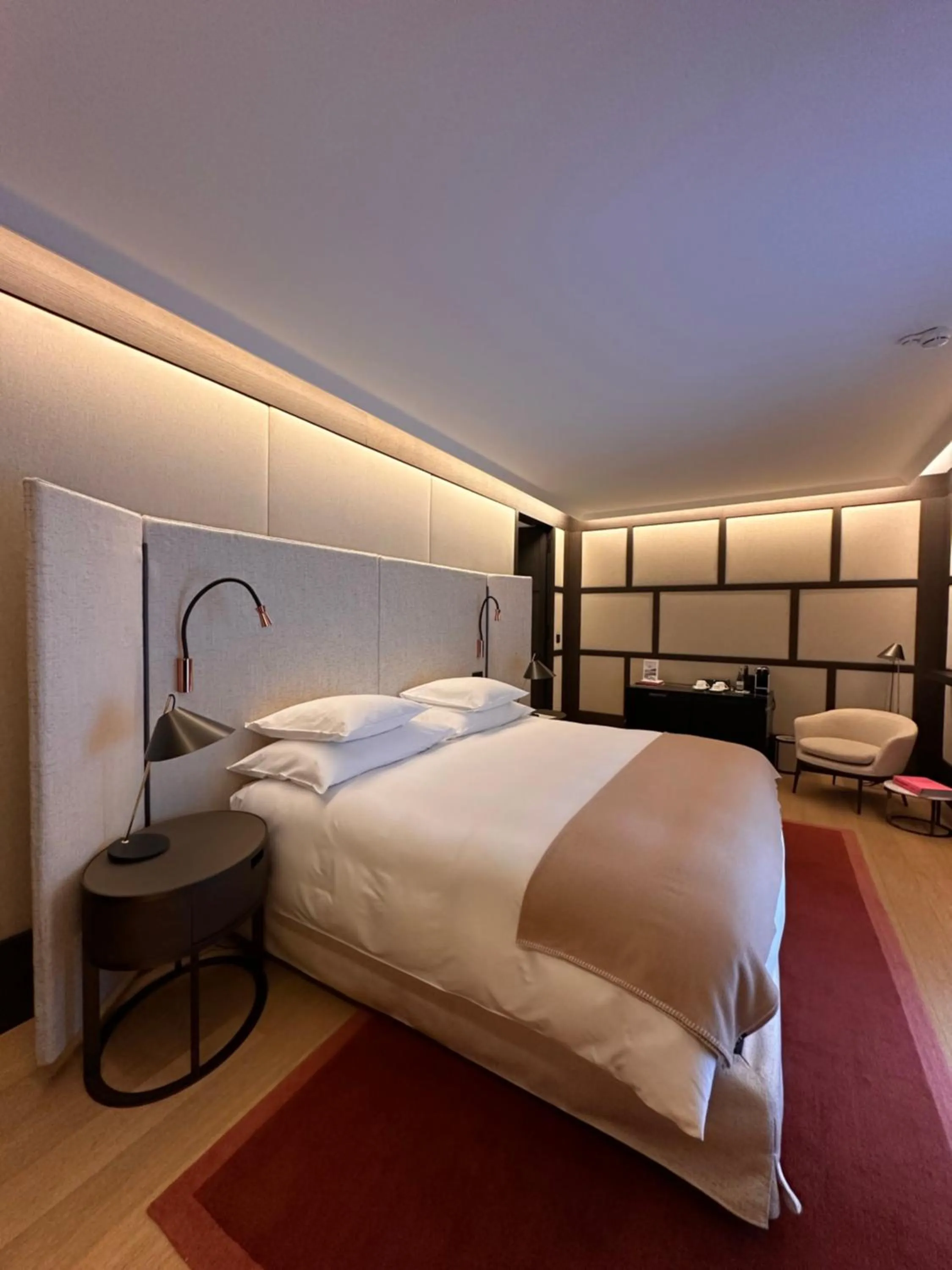 Bed in Badrutt's Palace Hotel St Moritz