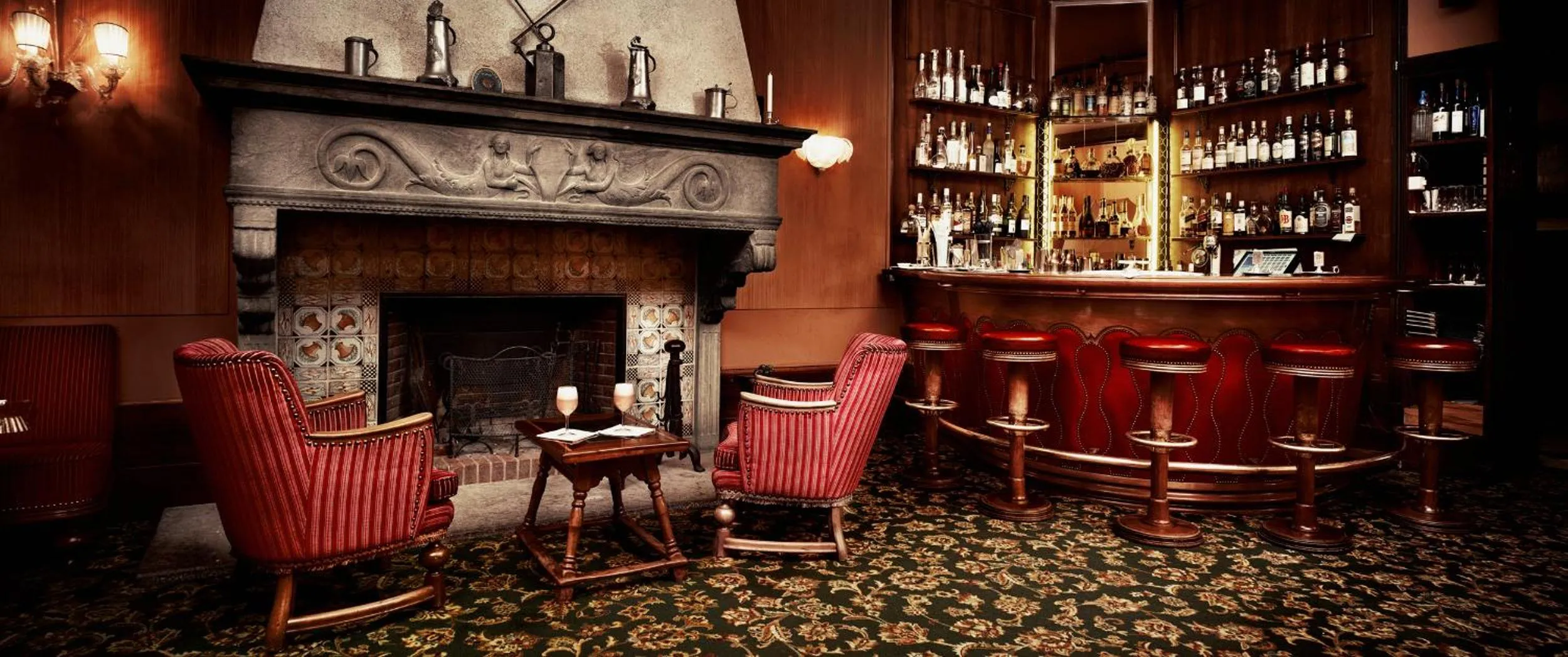 Alcoholic drinks in Badrutt's Palace Hotel St Moritz