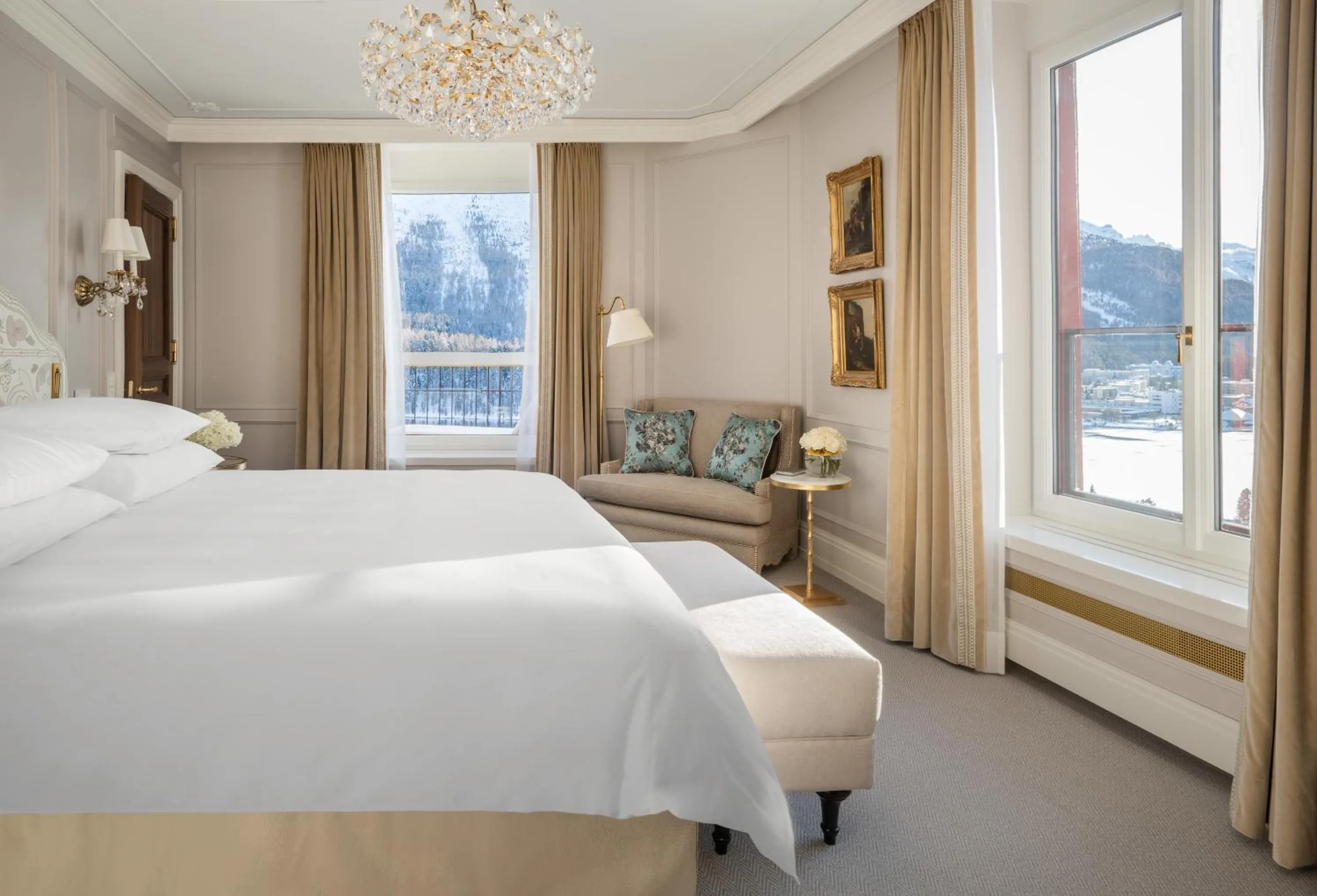 Bedroom, Bed in Badrutt's Palace Hotel St Moritz