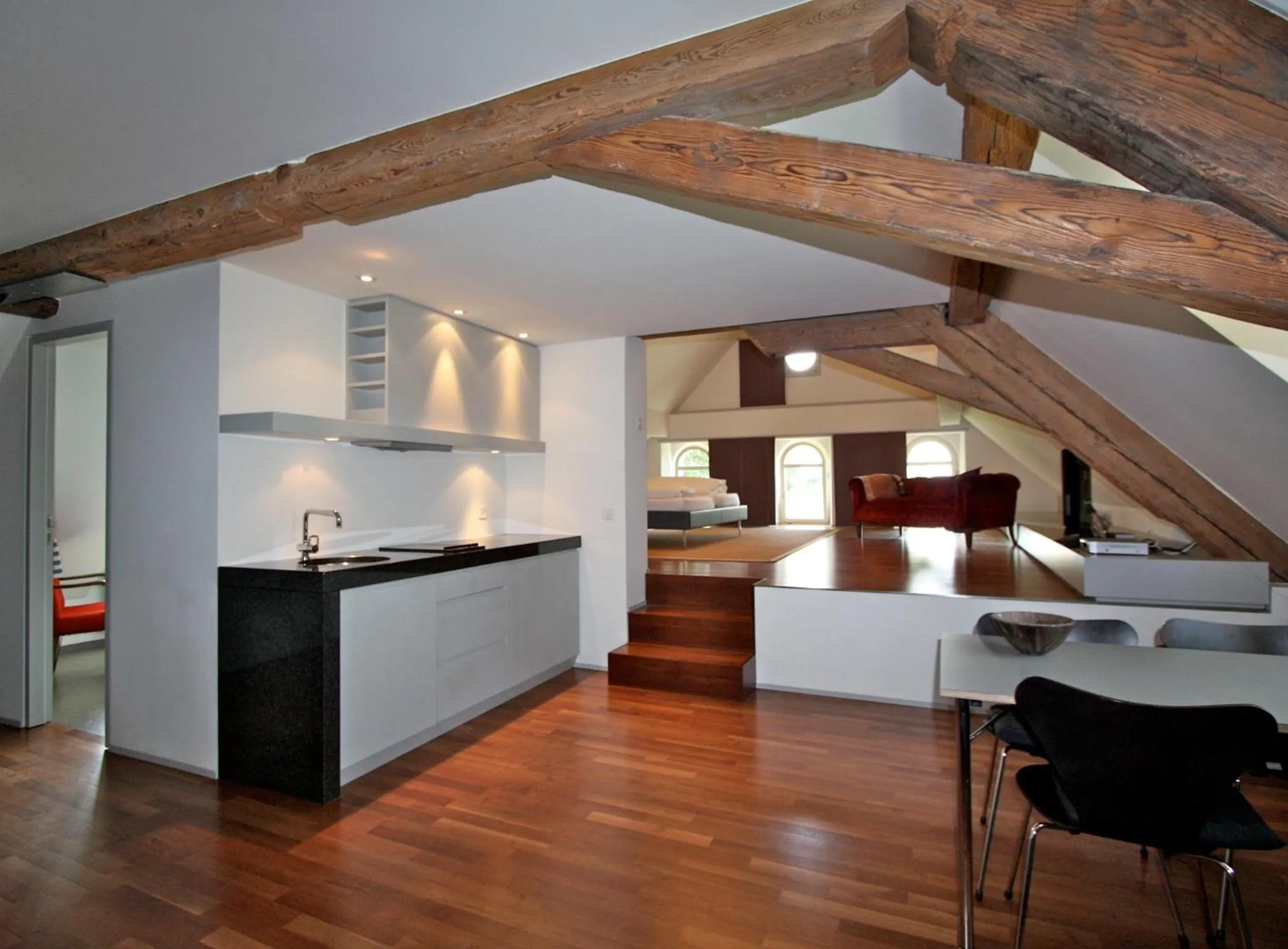 Kitchen or kitchenette, Bed in Schloss Brunnegg