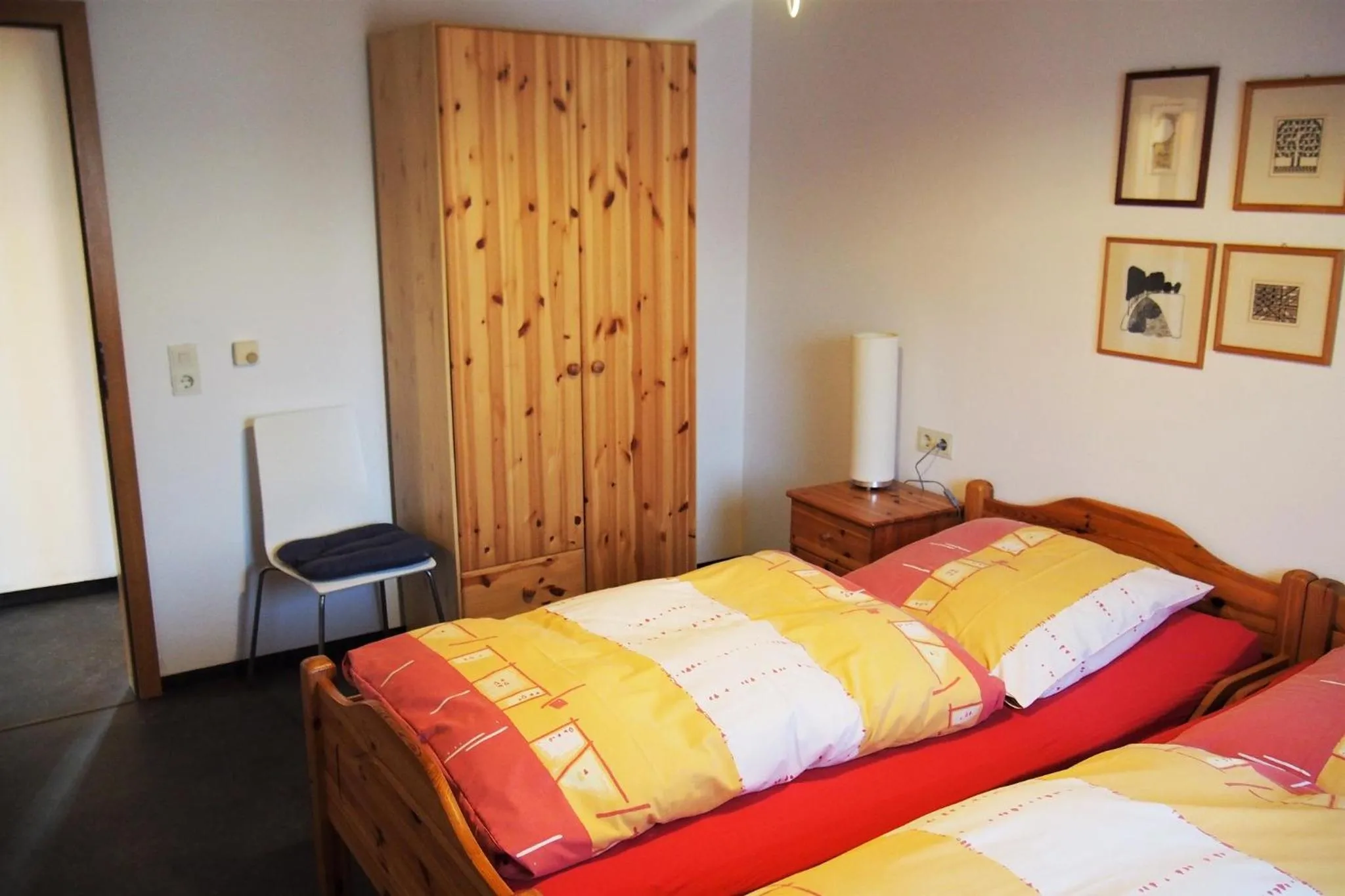 Bed in Ferienwohnung Seidenfaden