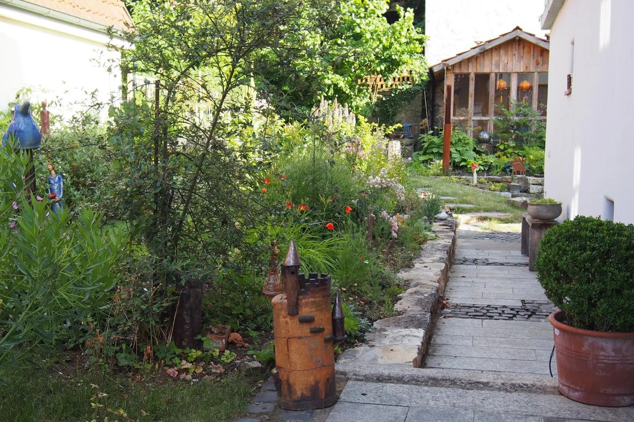 Garden in Ferienwohnung Seidenfaden