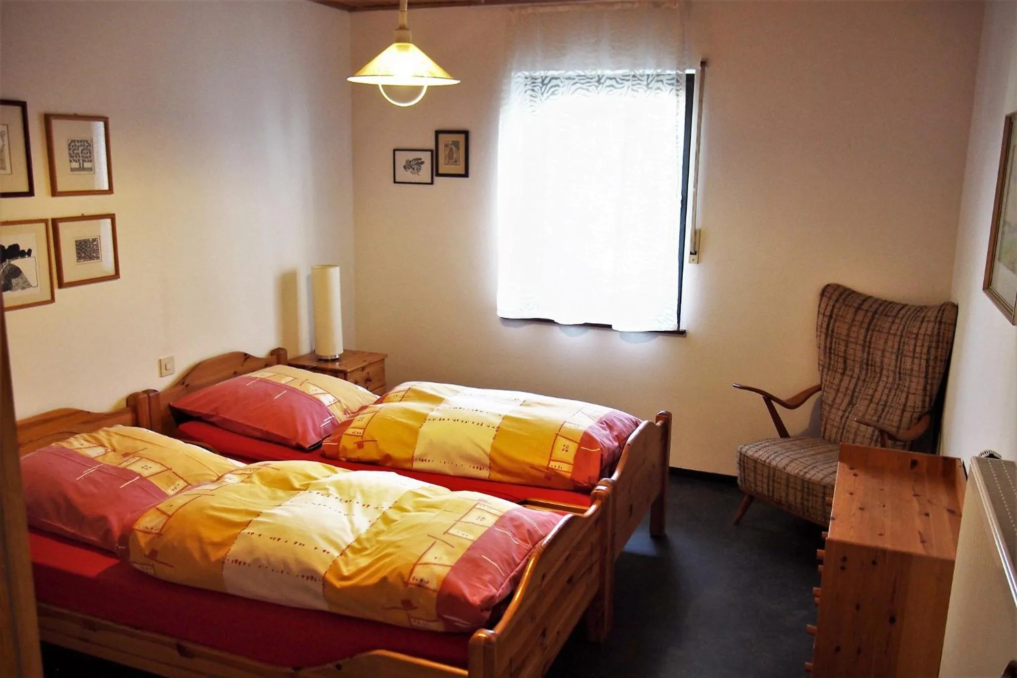 Bed in Ferienwohnung Seidenfaden
