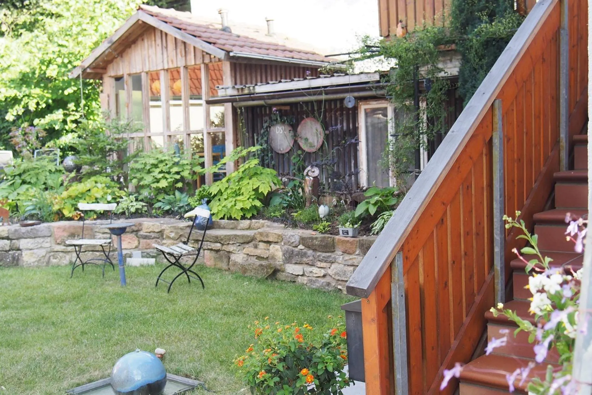 Garden in Ferienwohnung Seidenfaden