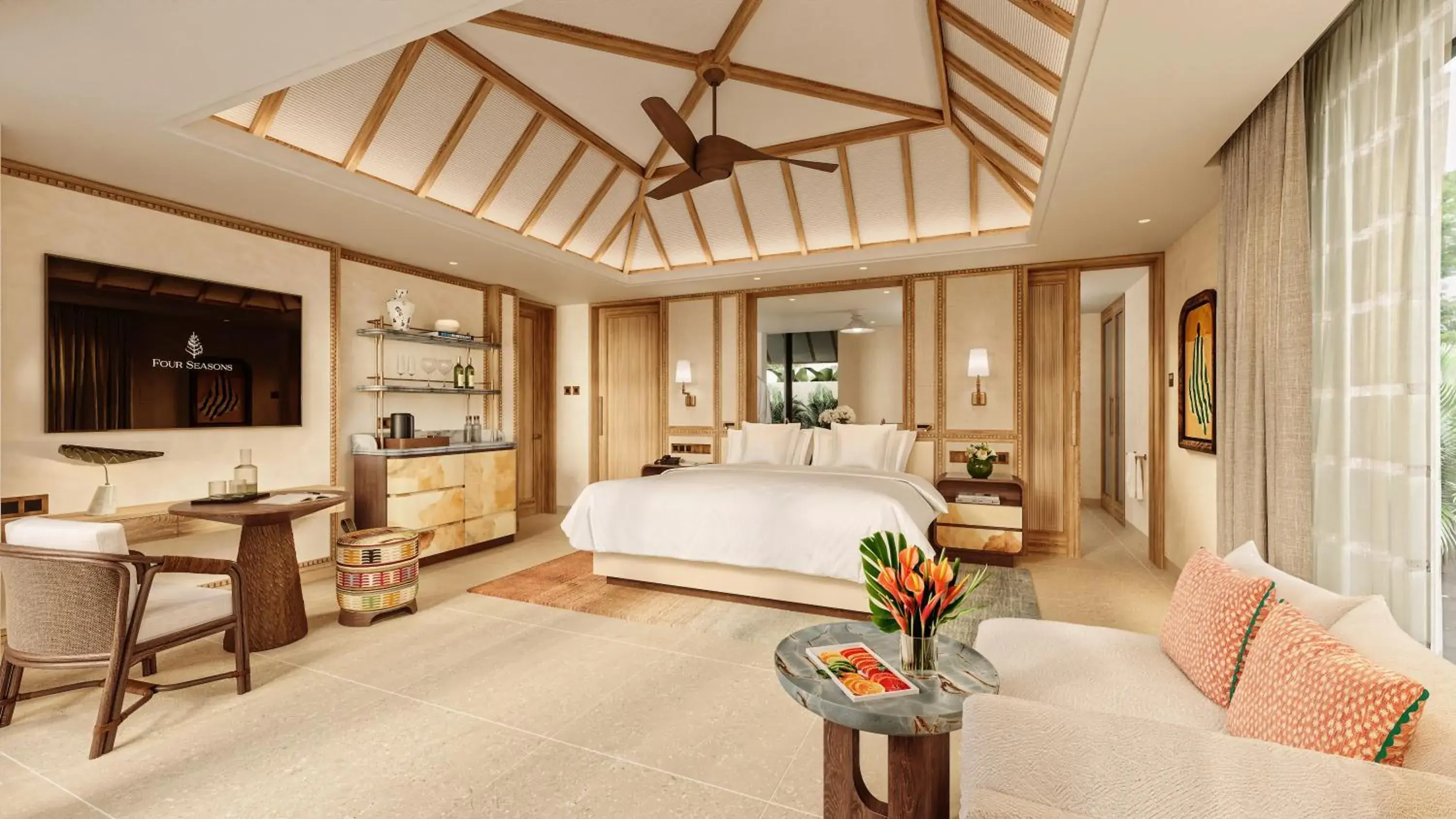 Bedroom, Bed in Four Seasons Resort Mauritius at Anahita Bedroom, Bed in Four Seasons Resort Mauritius at Anahita
