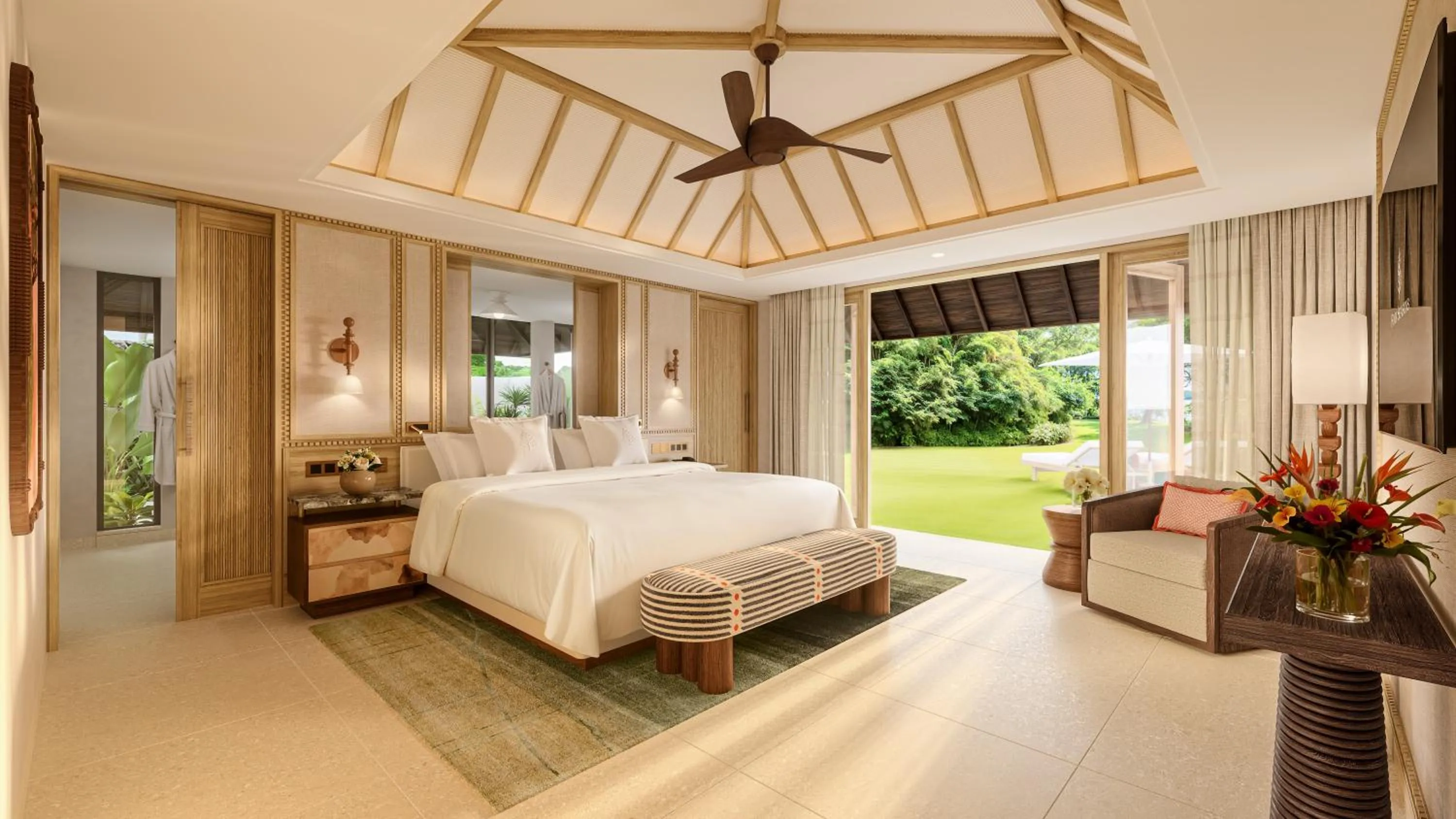 Bedroom, Bed in Four Seasons Resort Mauritius at Anahita