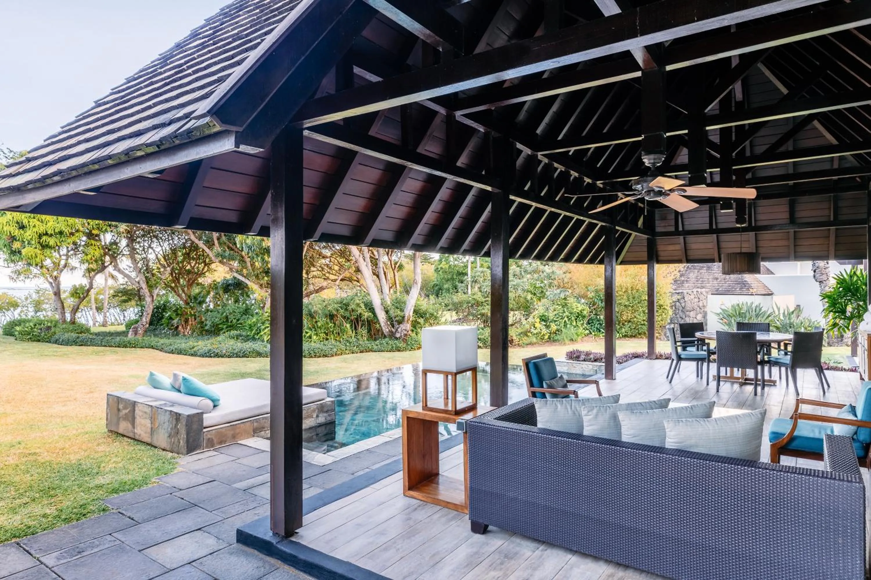 Patio in Four Seasons Resort Mauritius at Anahita