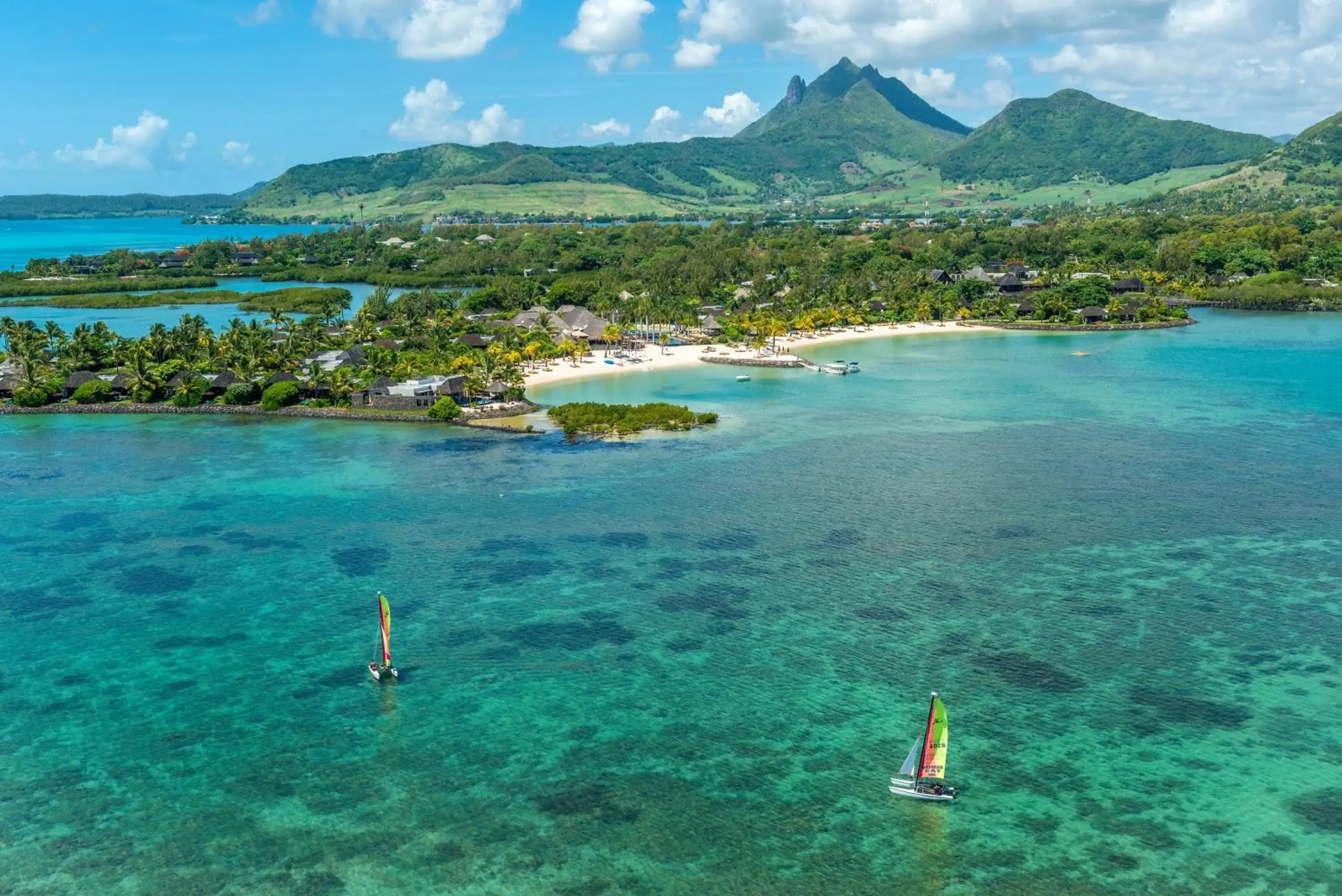 Bird's eye view in Four Seasons Resort Mauritius at Anahita Bird's eye view in Four Seasons Resort Mauritius at Anahita