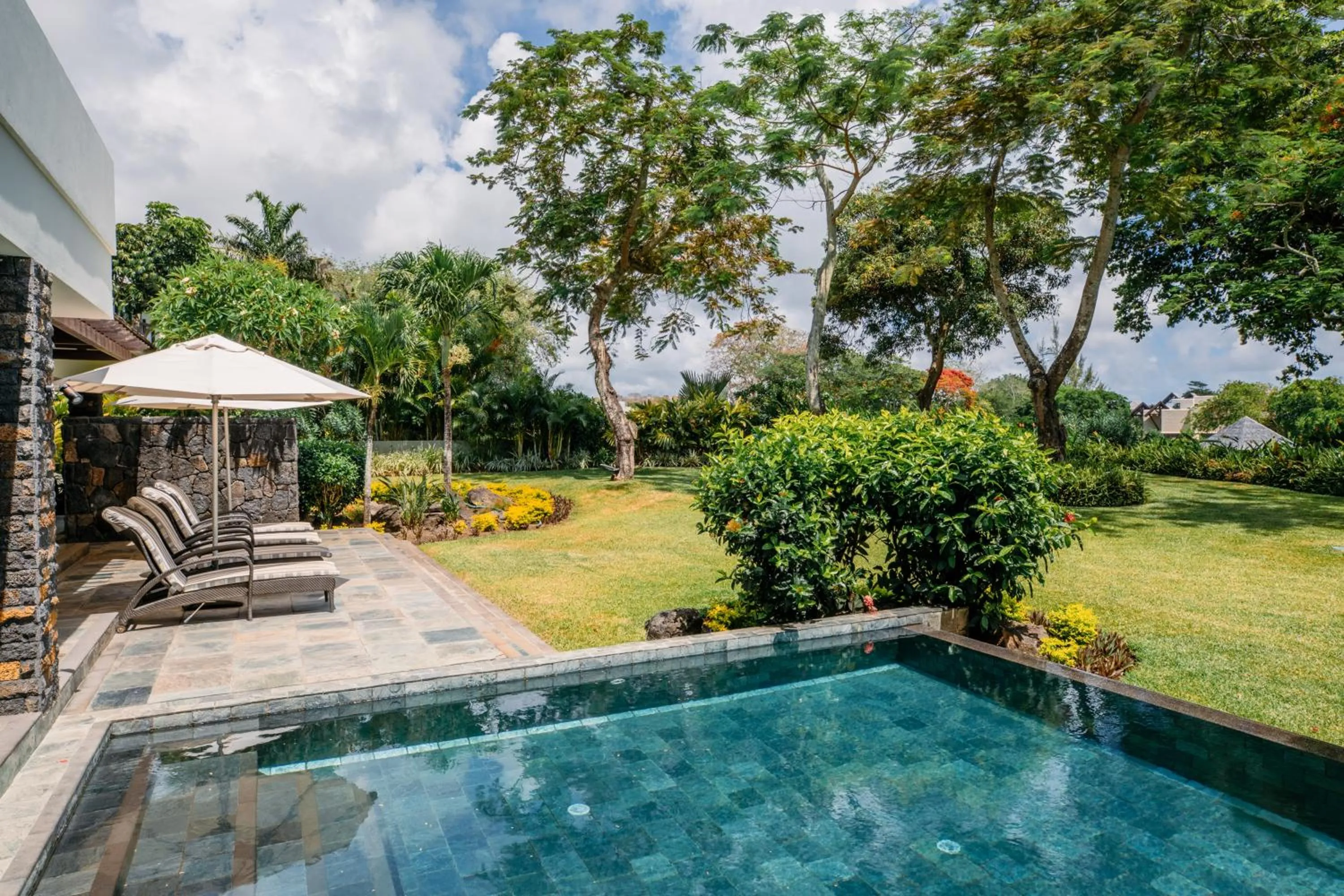 Patio in Four Seasons Resort Mauritius at Anahita