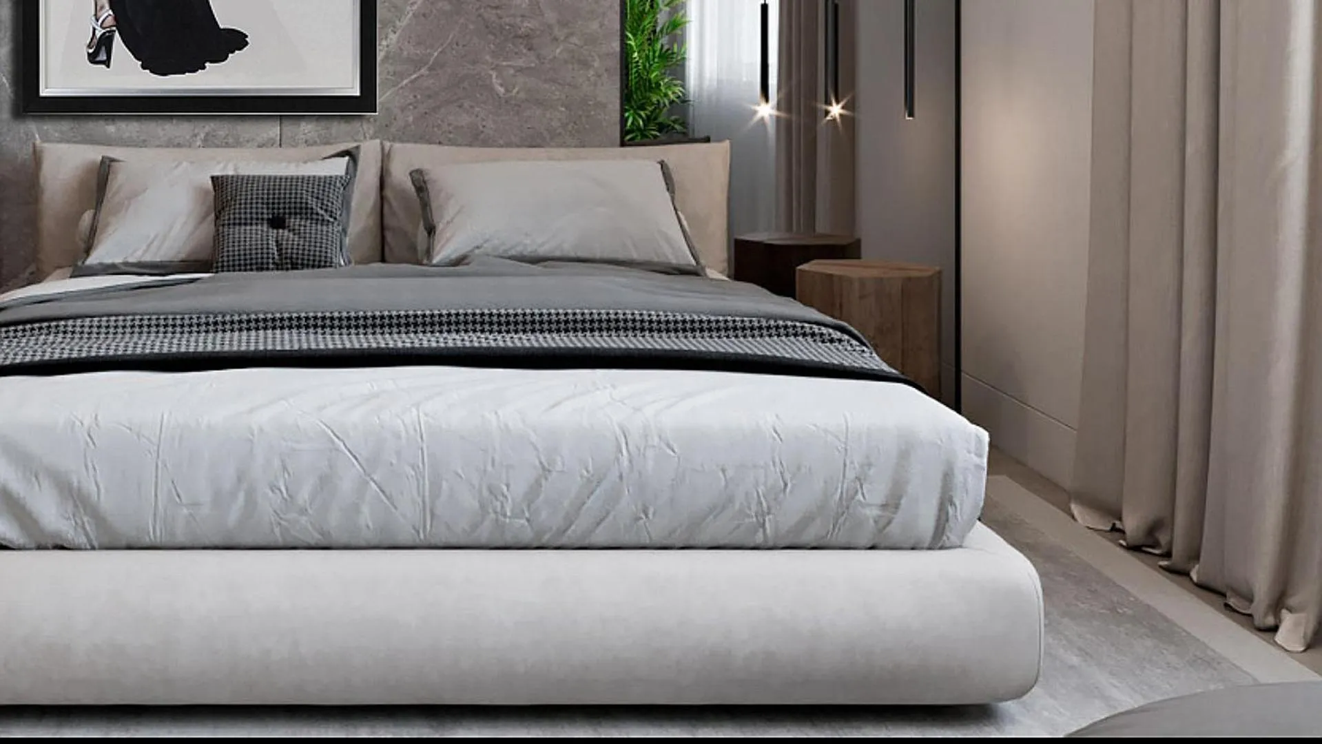 Bed in IchZeit Aparthotel