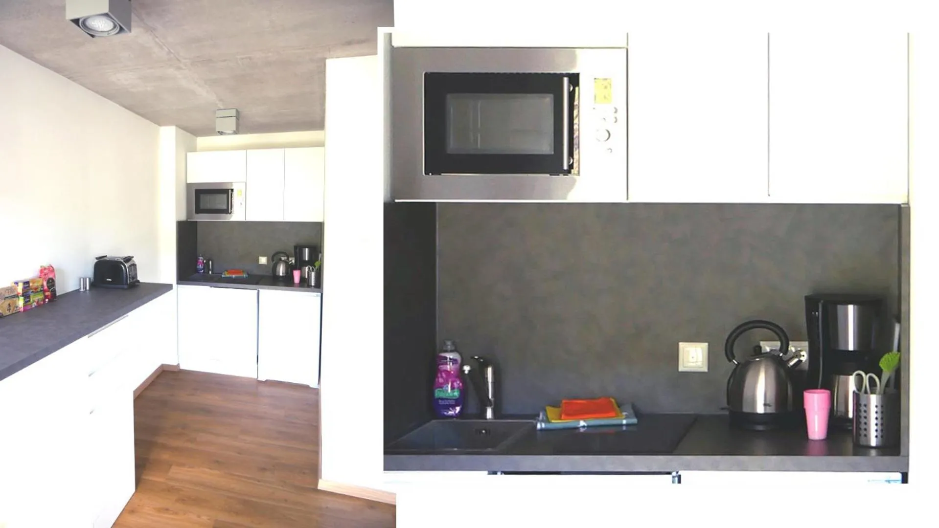 Kitchen or kitchenette in IchZeit Aparthotel