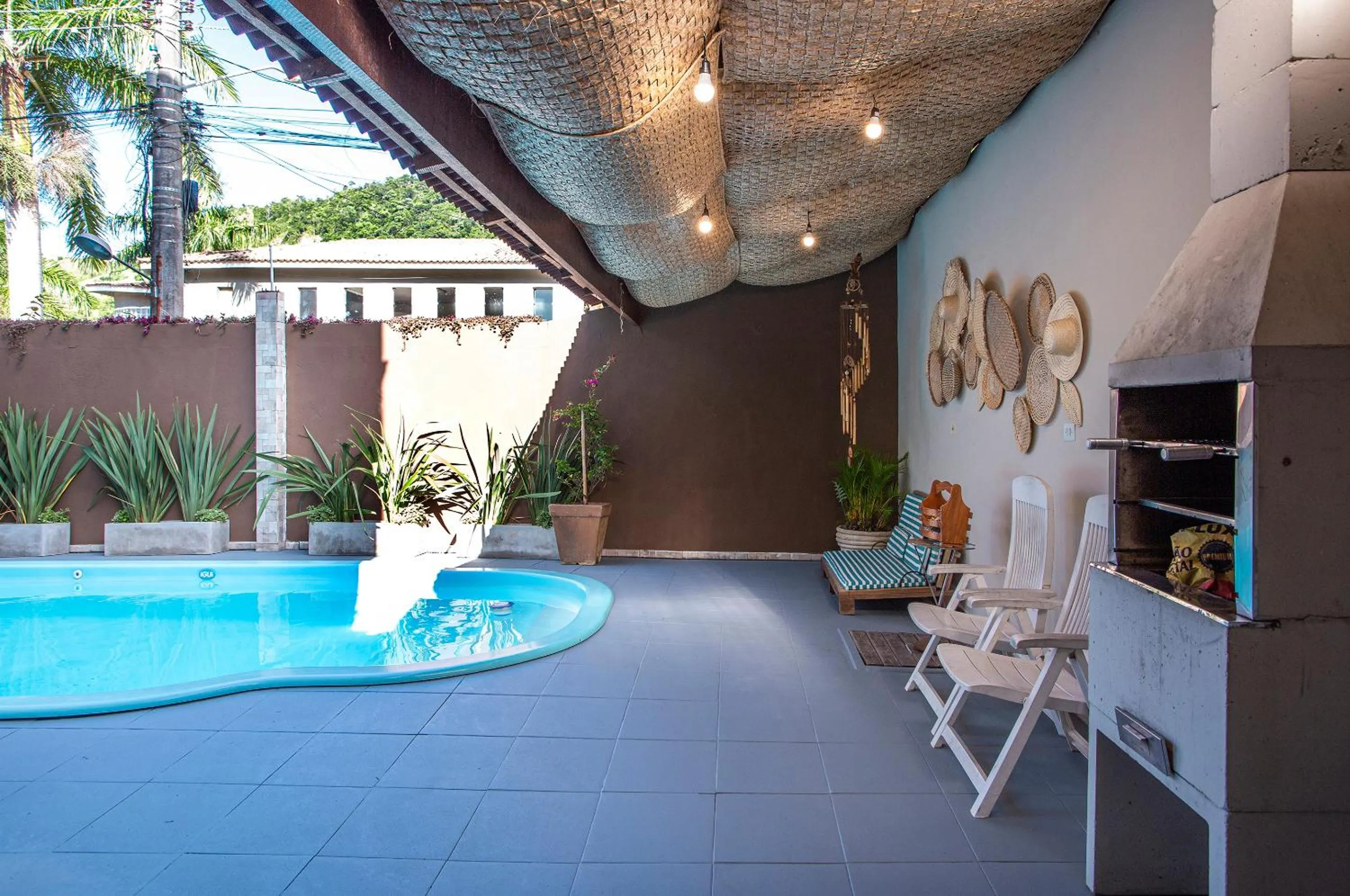 BBQ facilities in Pousada Castelinho