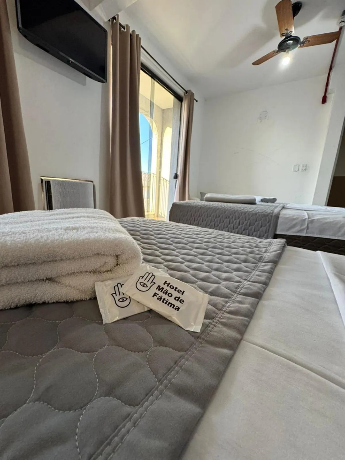 Bed in Hotel Mão de Fatima