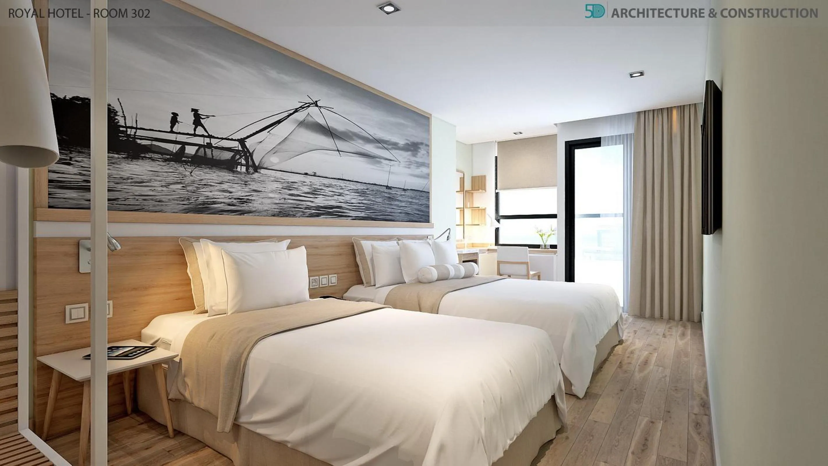 Bed in Royal HPM Hotel