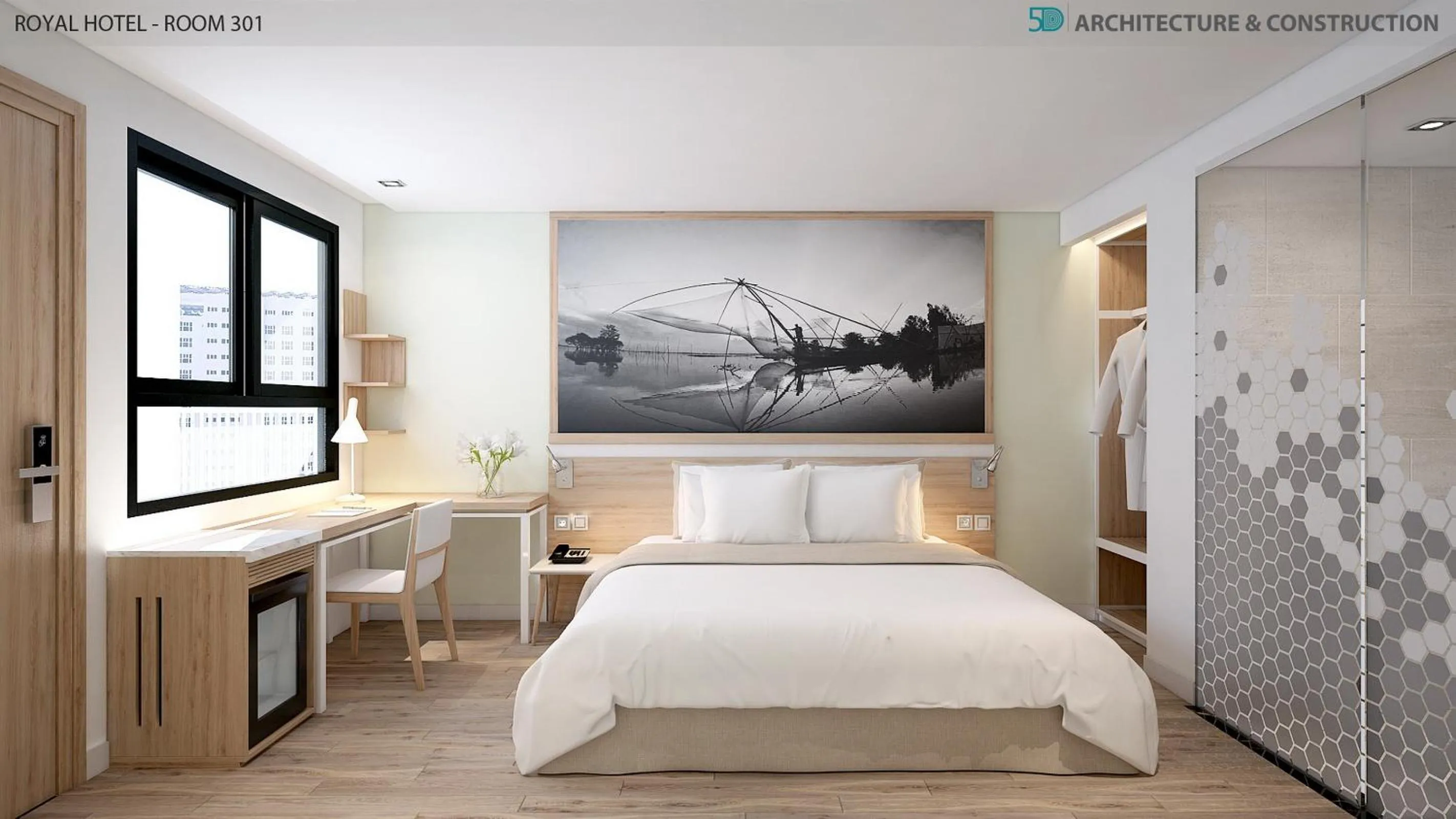 Bed in Royal HPM Hotel