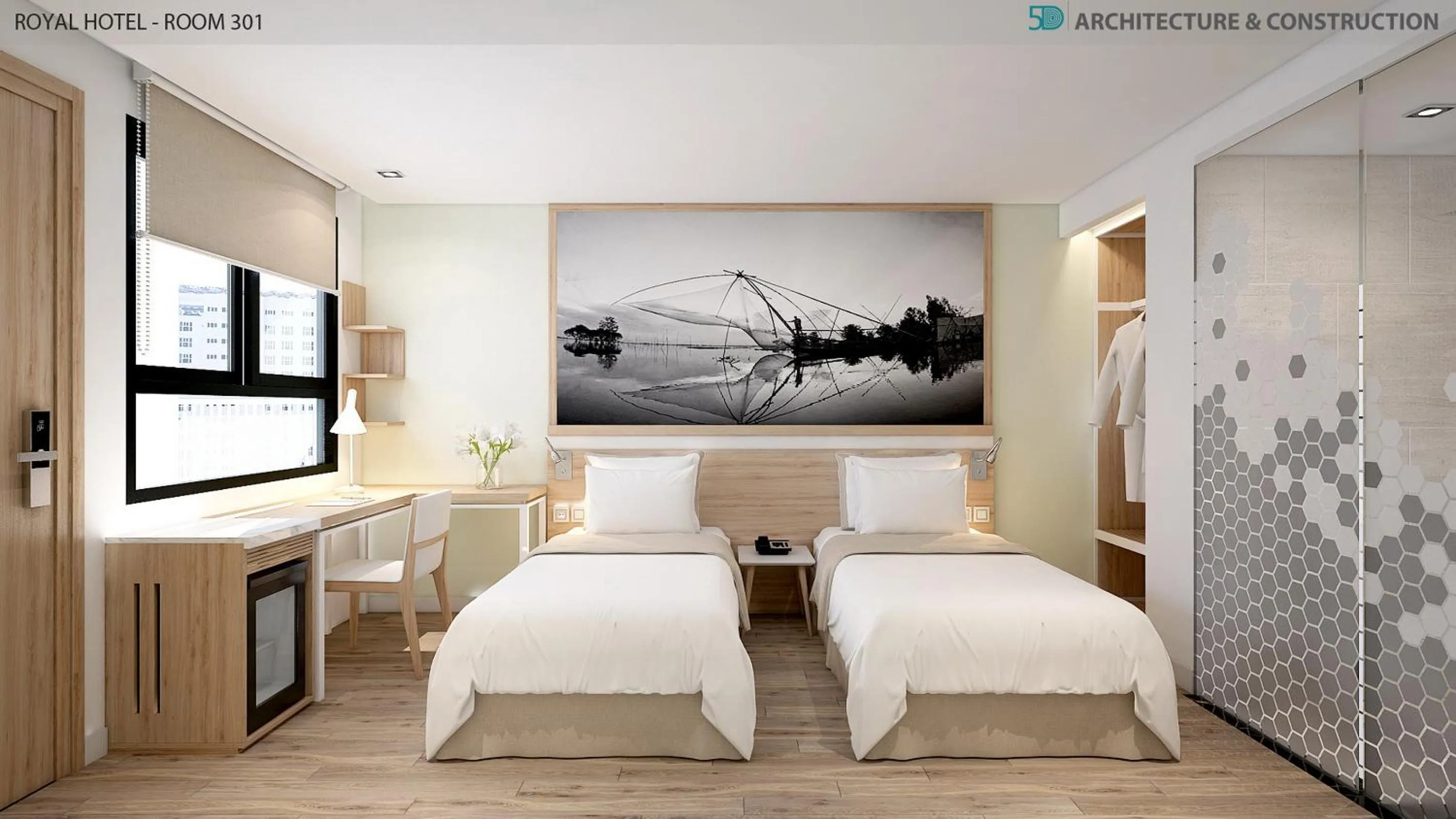 Bed in Royal HPM Hotel