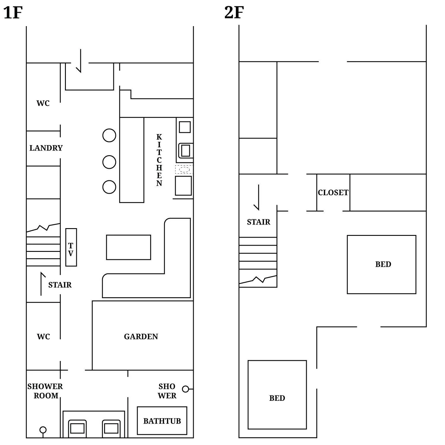 Floor plan in HANARE KYOTO Hachijoguchi