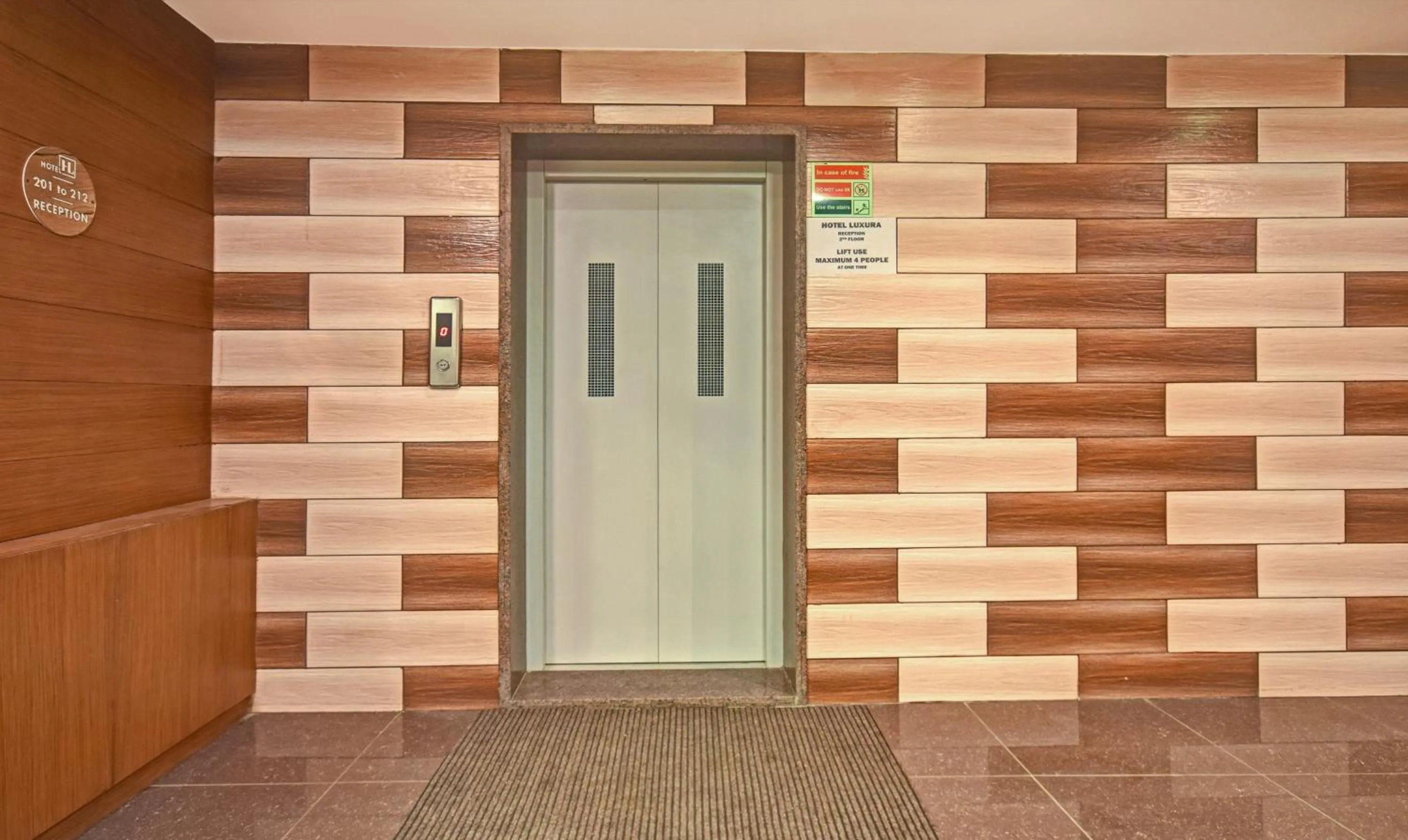elevator in Hotel Luxura, Ahmedabad