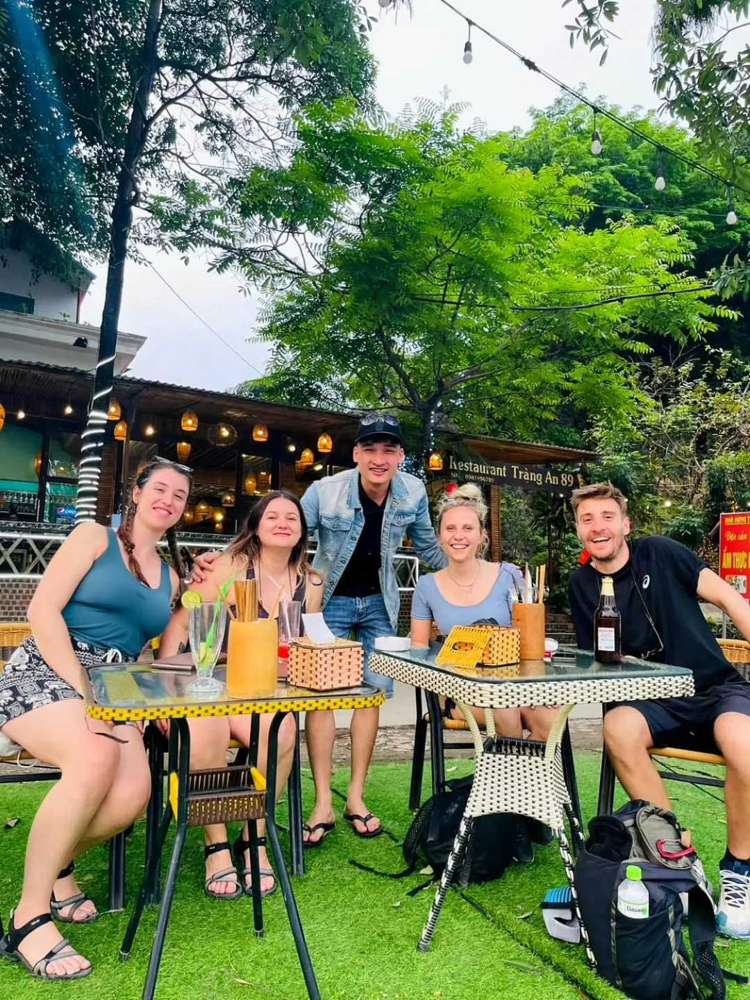 group of guests in Trang An Lotus Lake Homestay