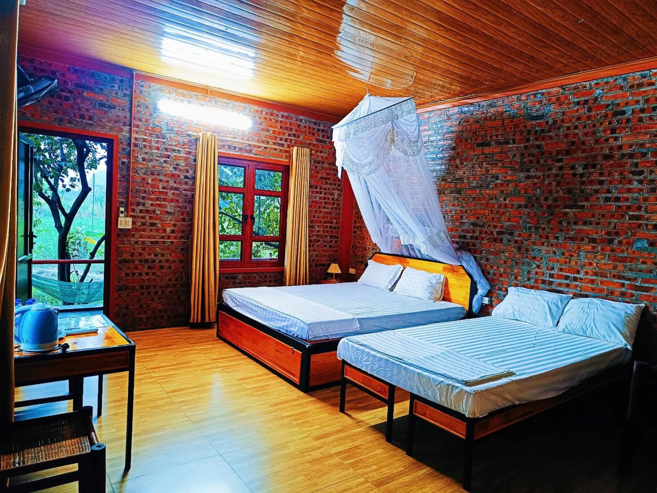 Bed in Trang An Lotus Lake Homestay