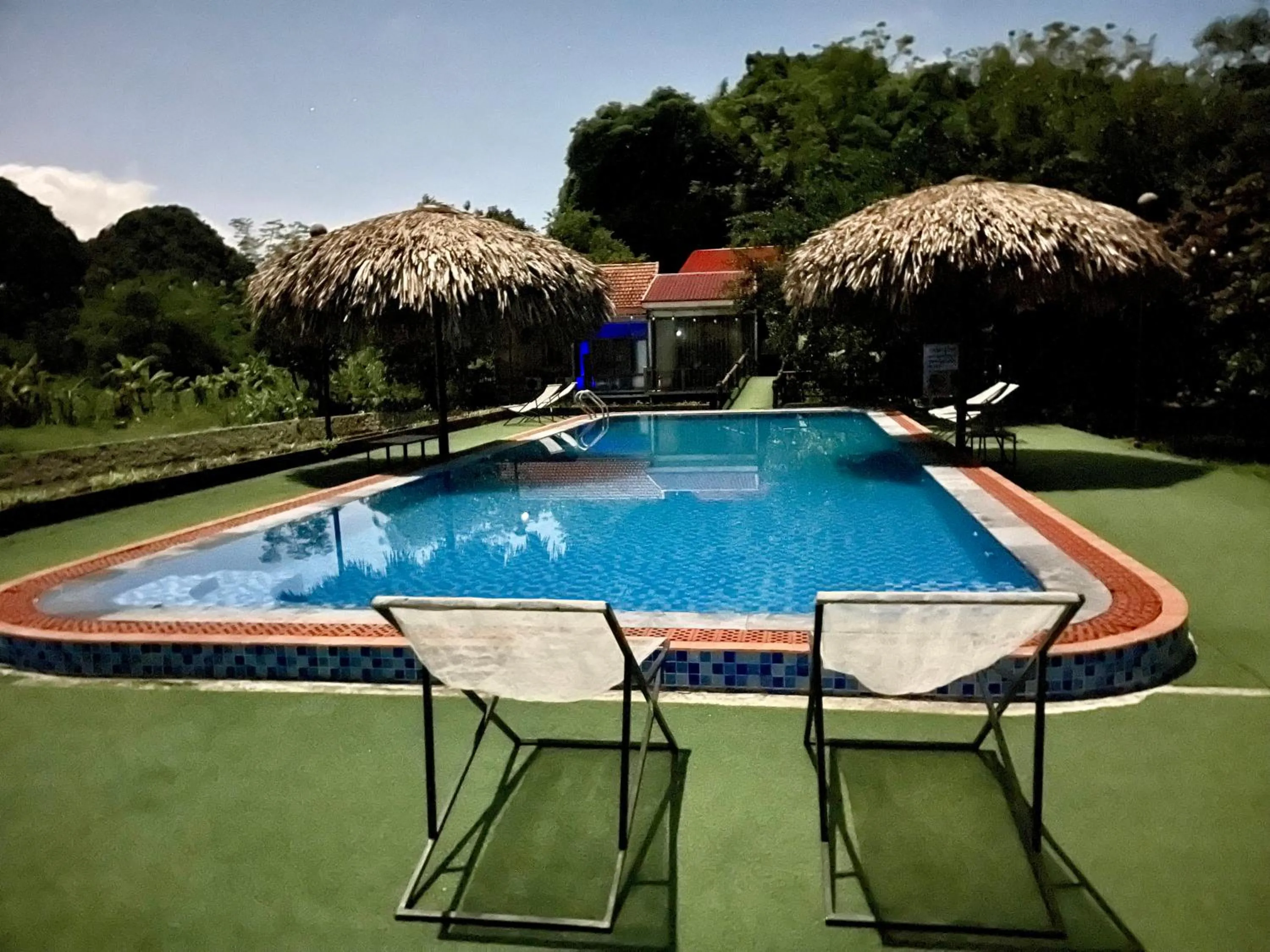 Pool view in Trang An Lotus Lake Homestay