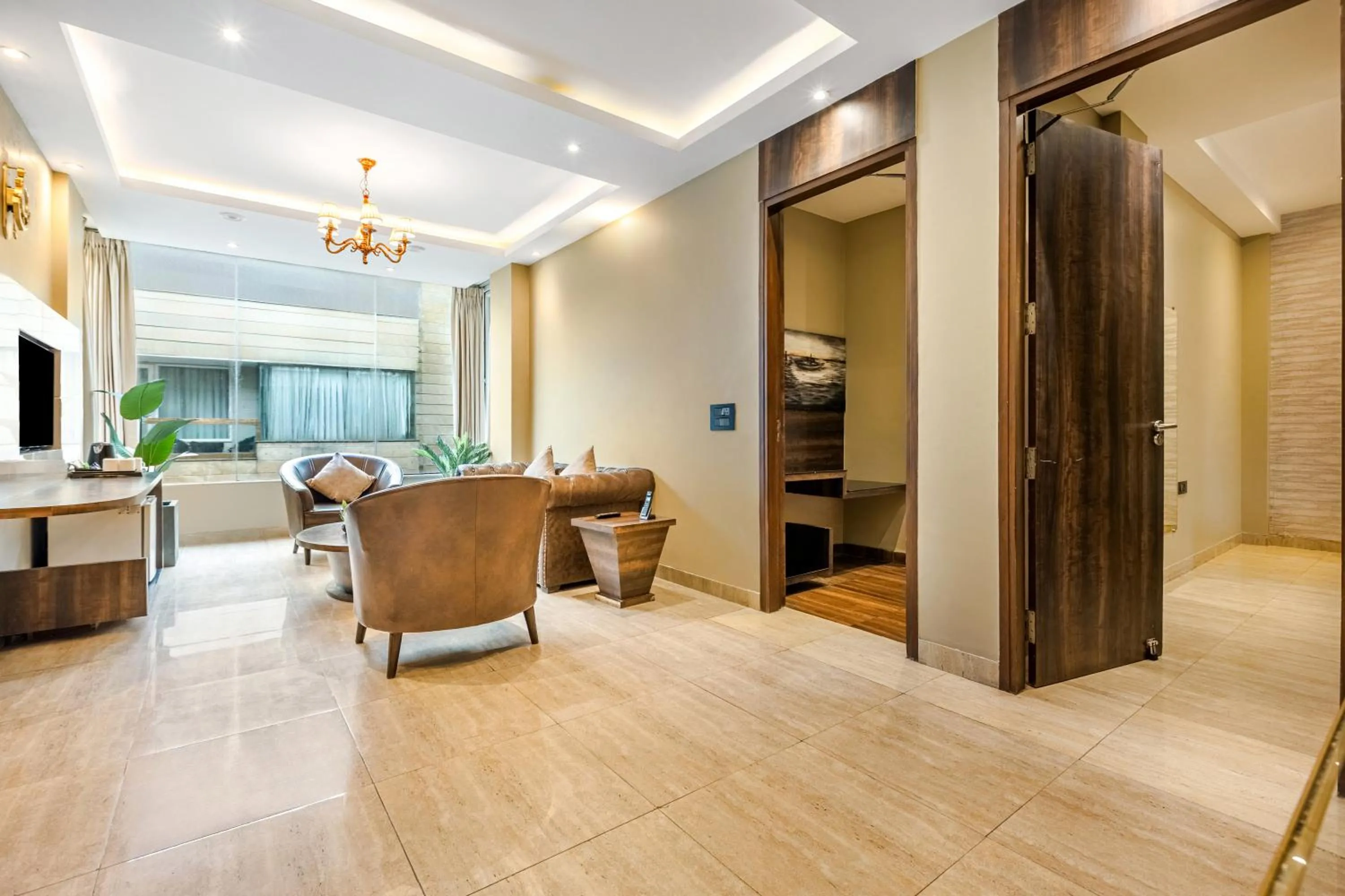 Living room in Sterling Palm Bliss Wellness Resort, Rishikesh