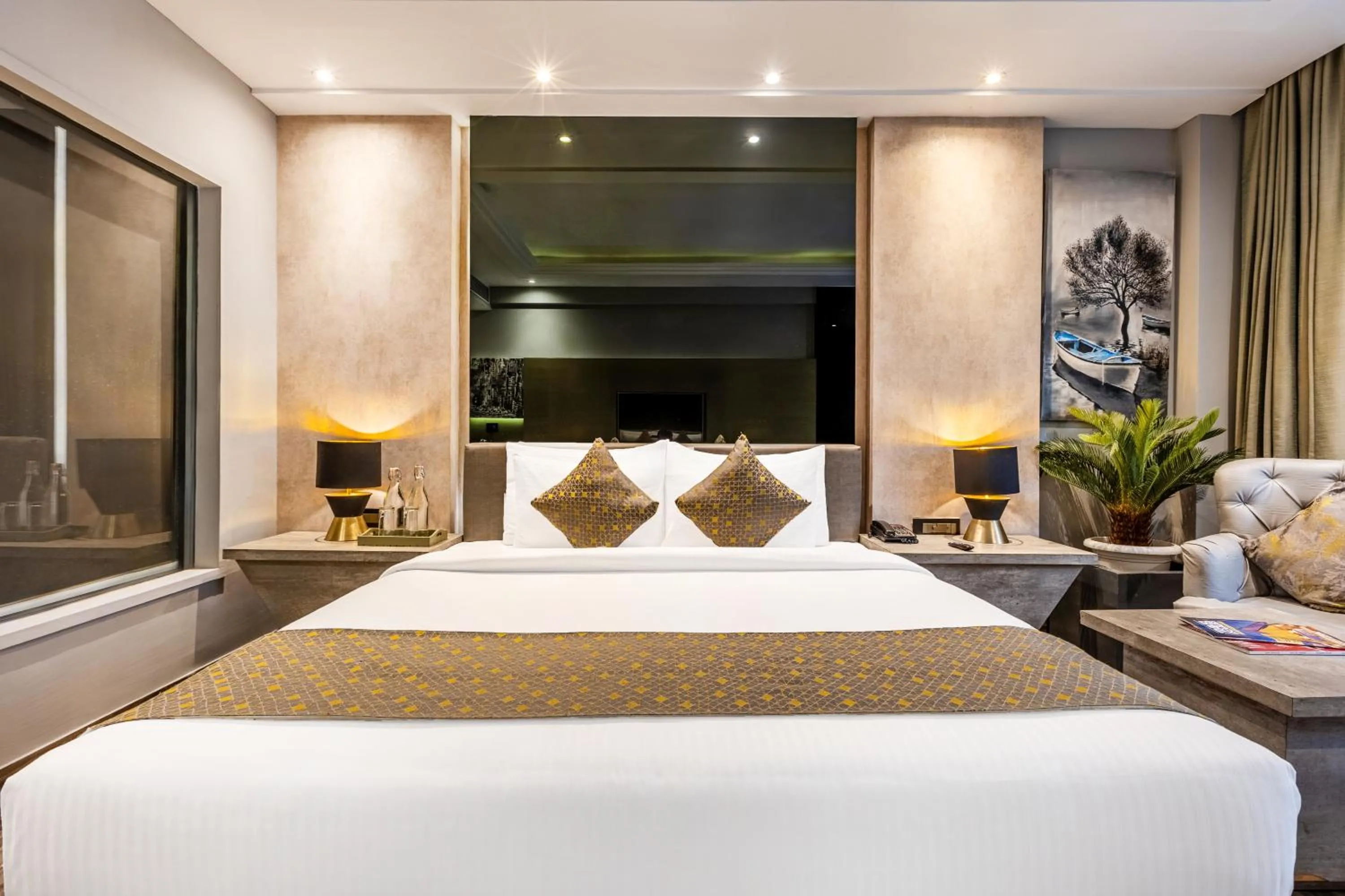 Bed in Sterling Palm Bliss Wellness Resort, Rishikesh