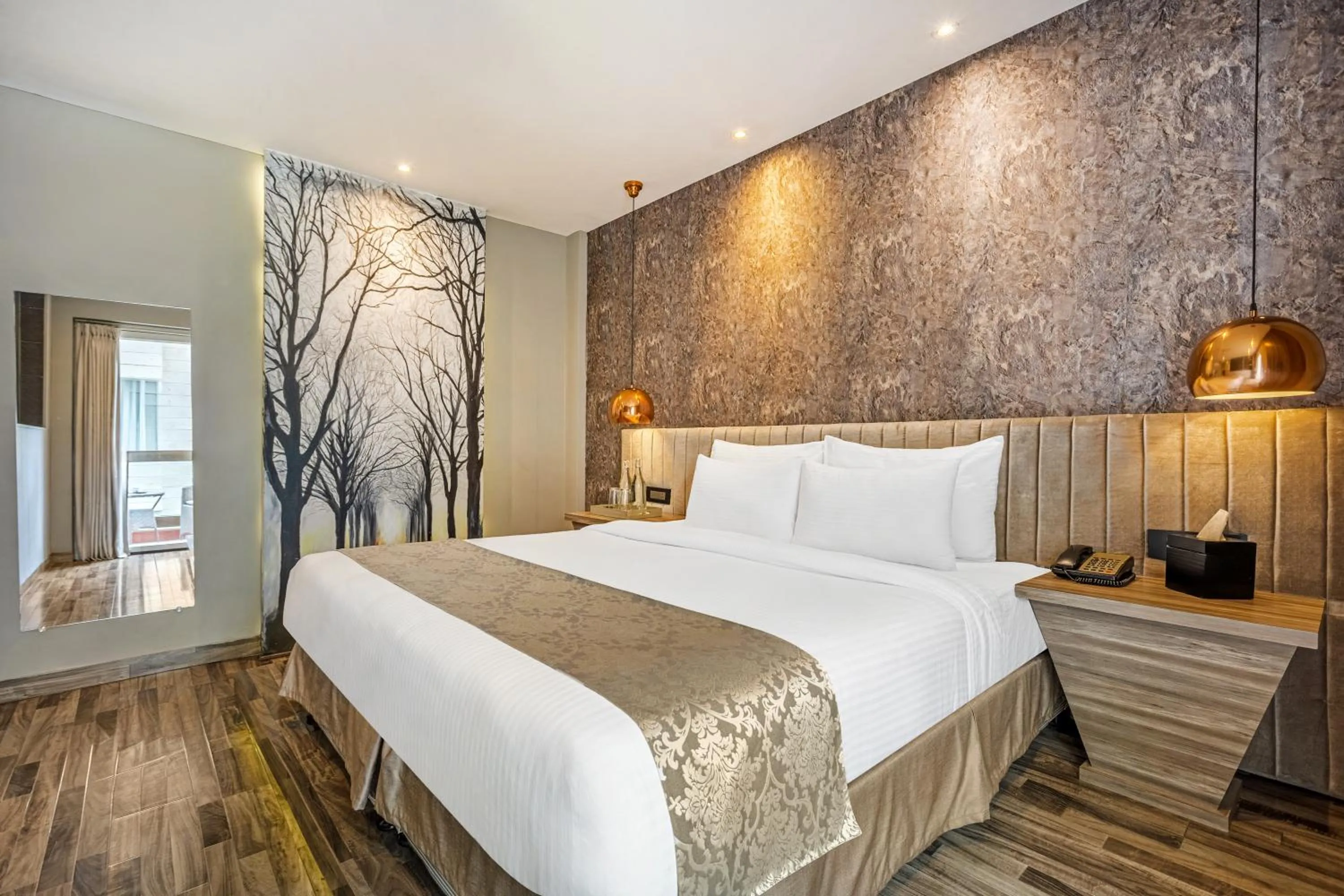 Bedroom, Bed in Sterling Palm Bliss Wellness Resort, Rishikesh