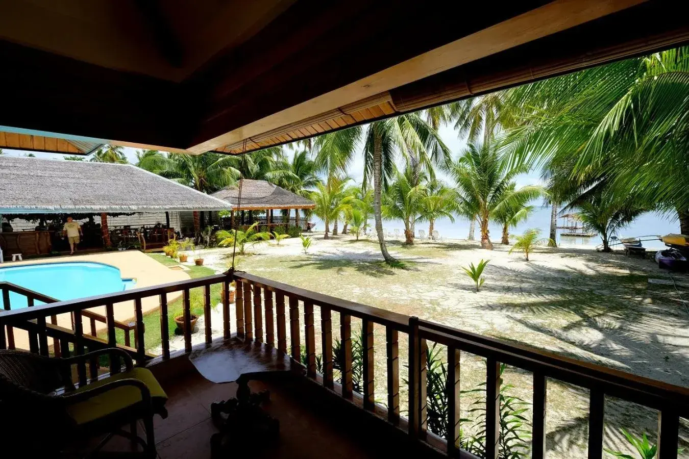 Balcony/Terrace, Pool View in White Villas Resort