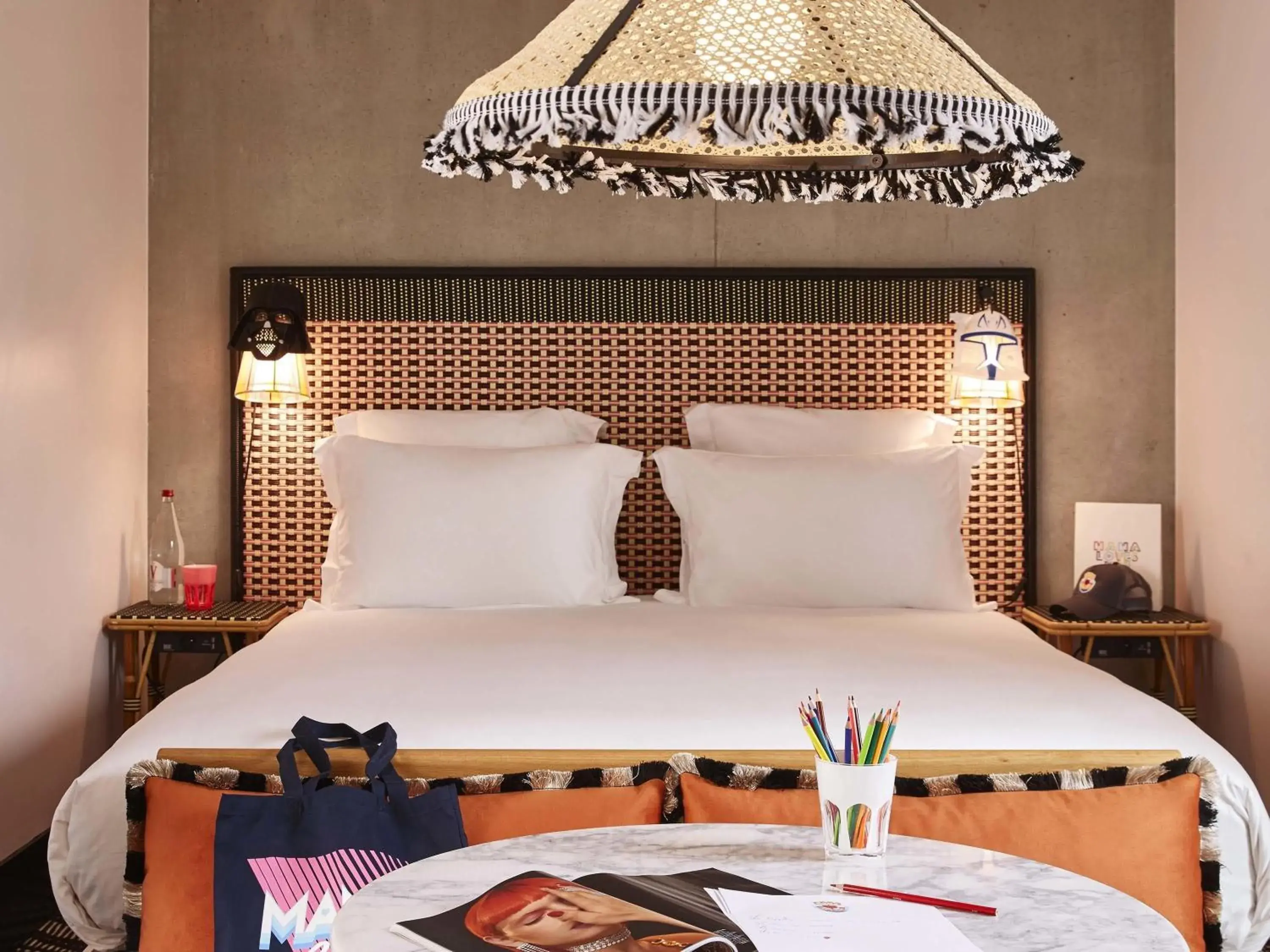 Bedroom, Bed in Mama Shelter Paris West Bedroom, Bed in Mama Shelter Paris West