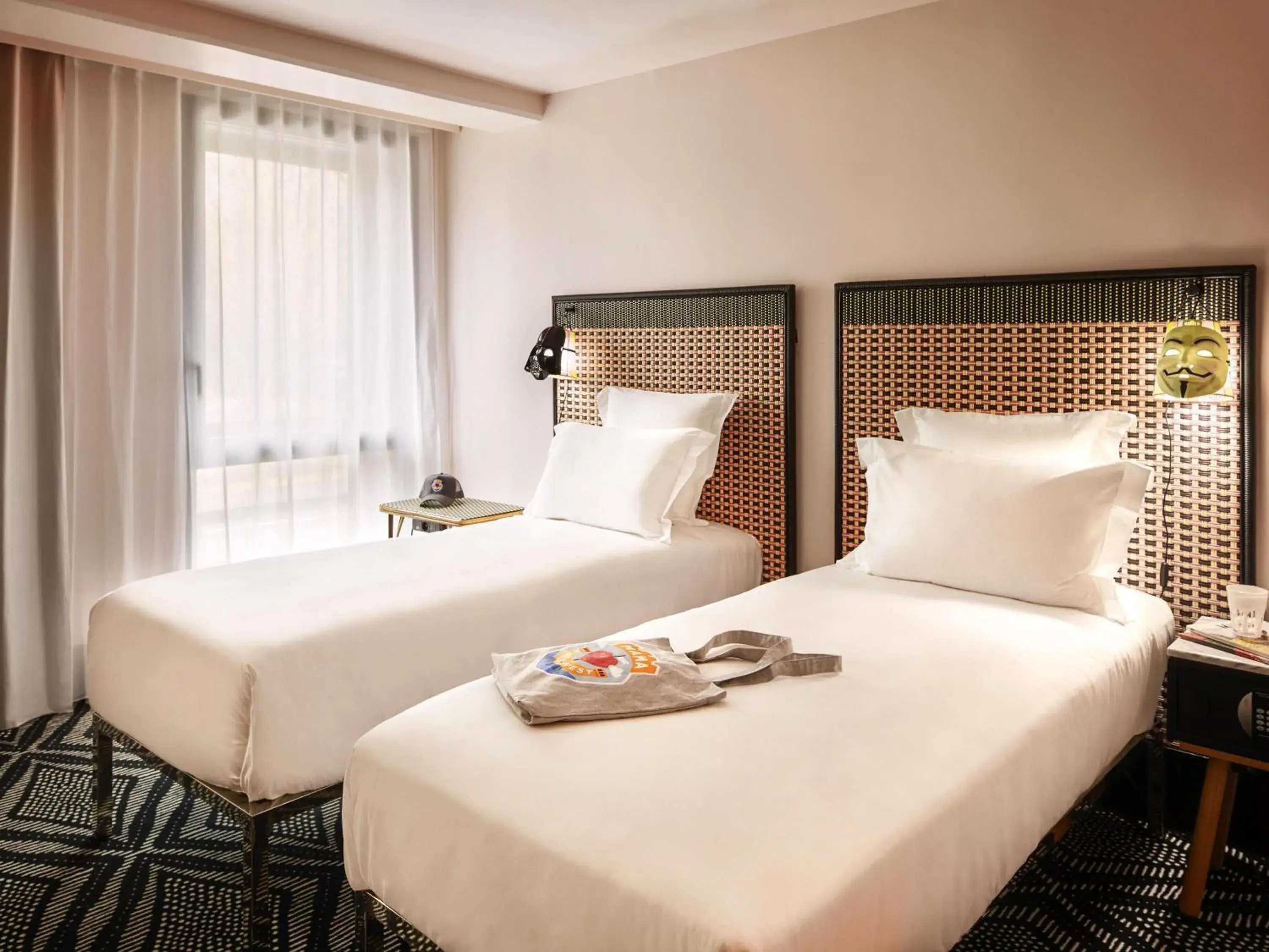 Bedroom, Bed in Mama Shelter Paris West Bedroom, Bed in Mama Shelter Paris West