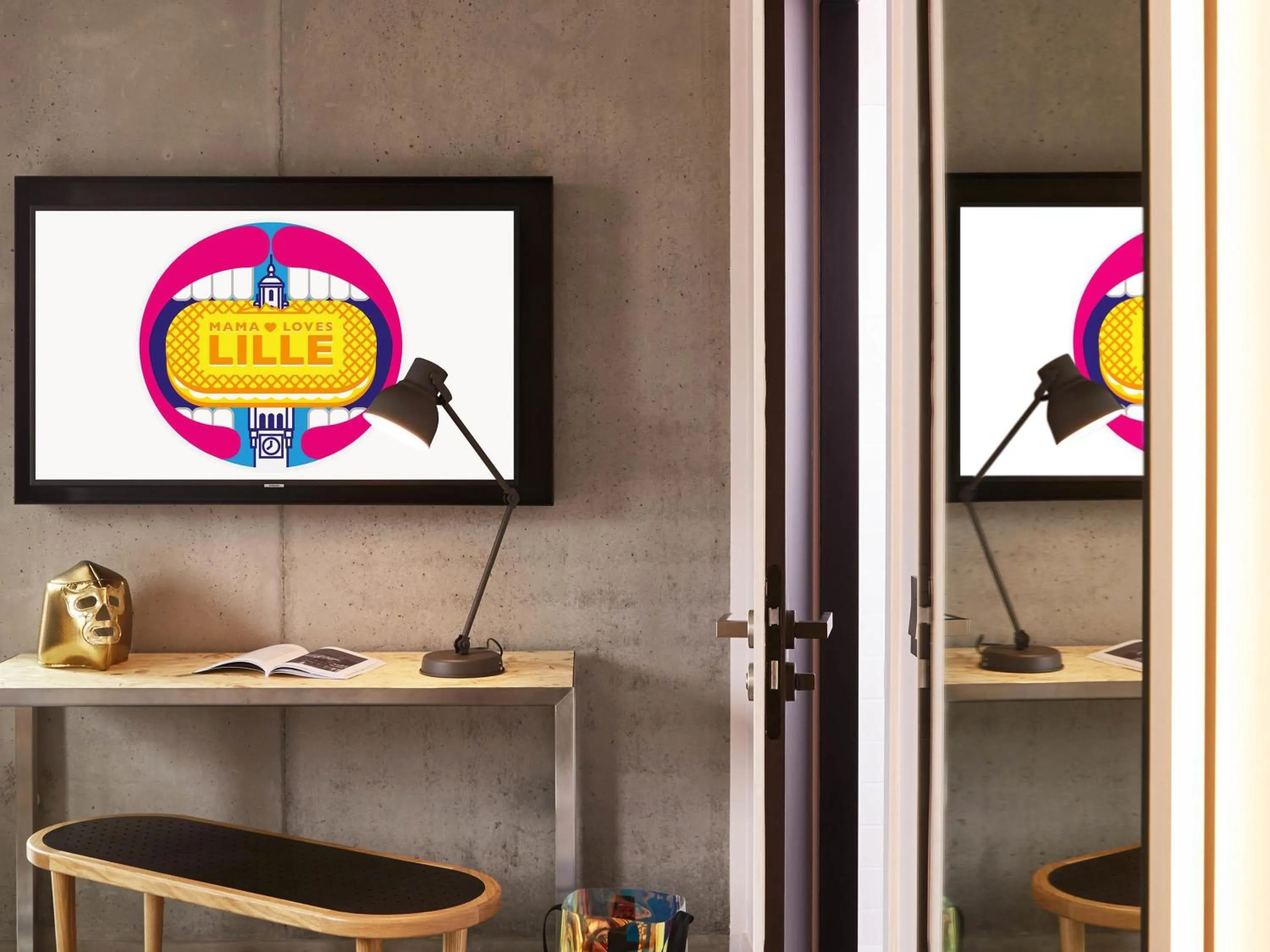 Bedroom in Mama Shelter Lille