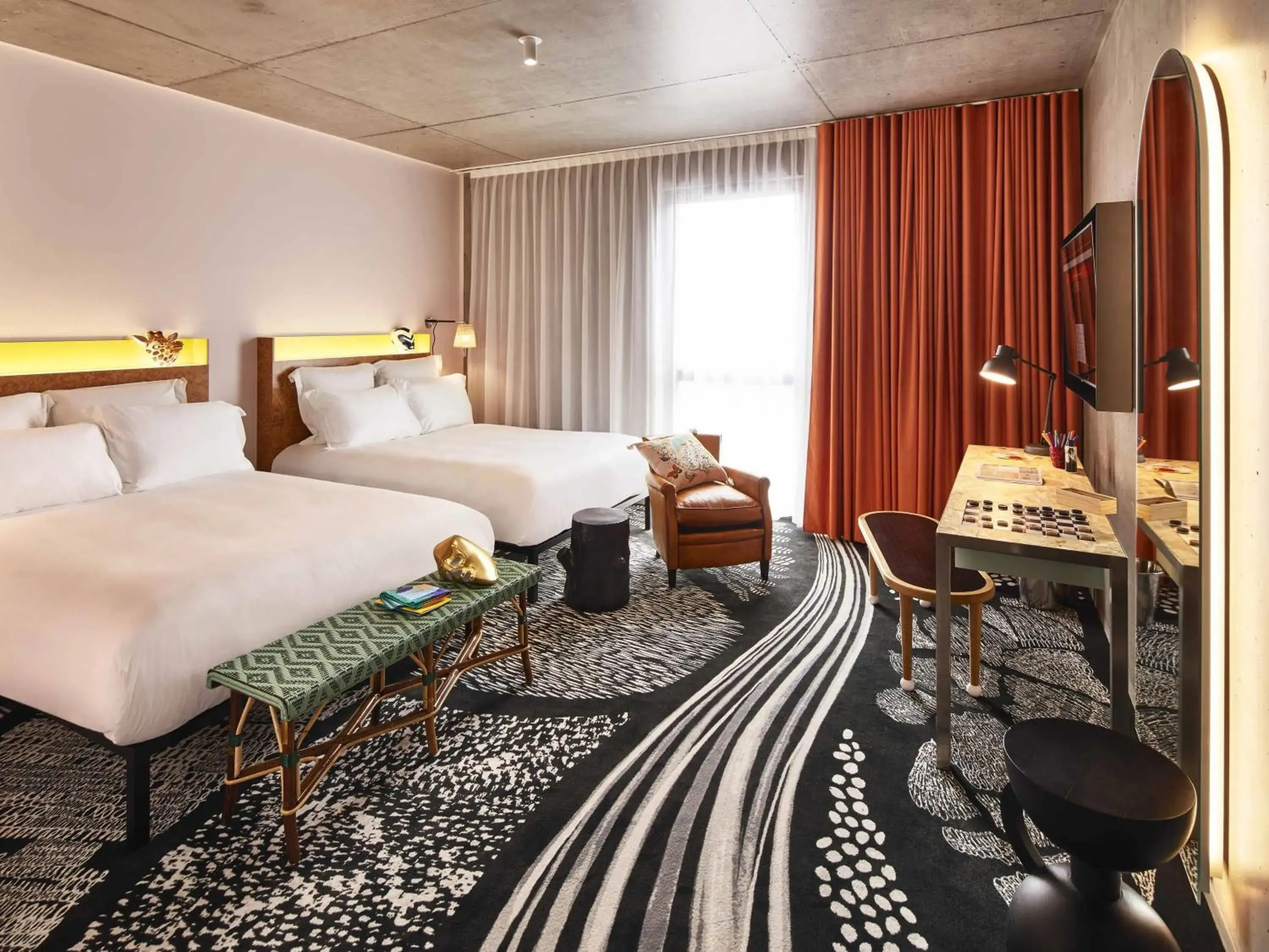 Bedroom, Bed in Mama Shelter Lille Bedroom, Bed in Mama Shelter Lille