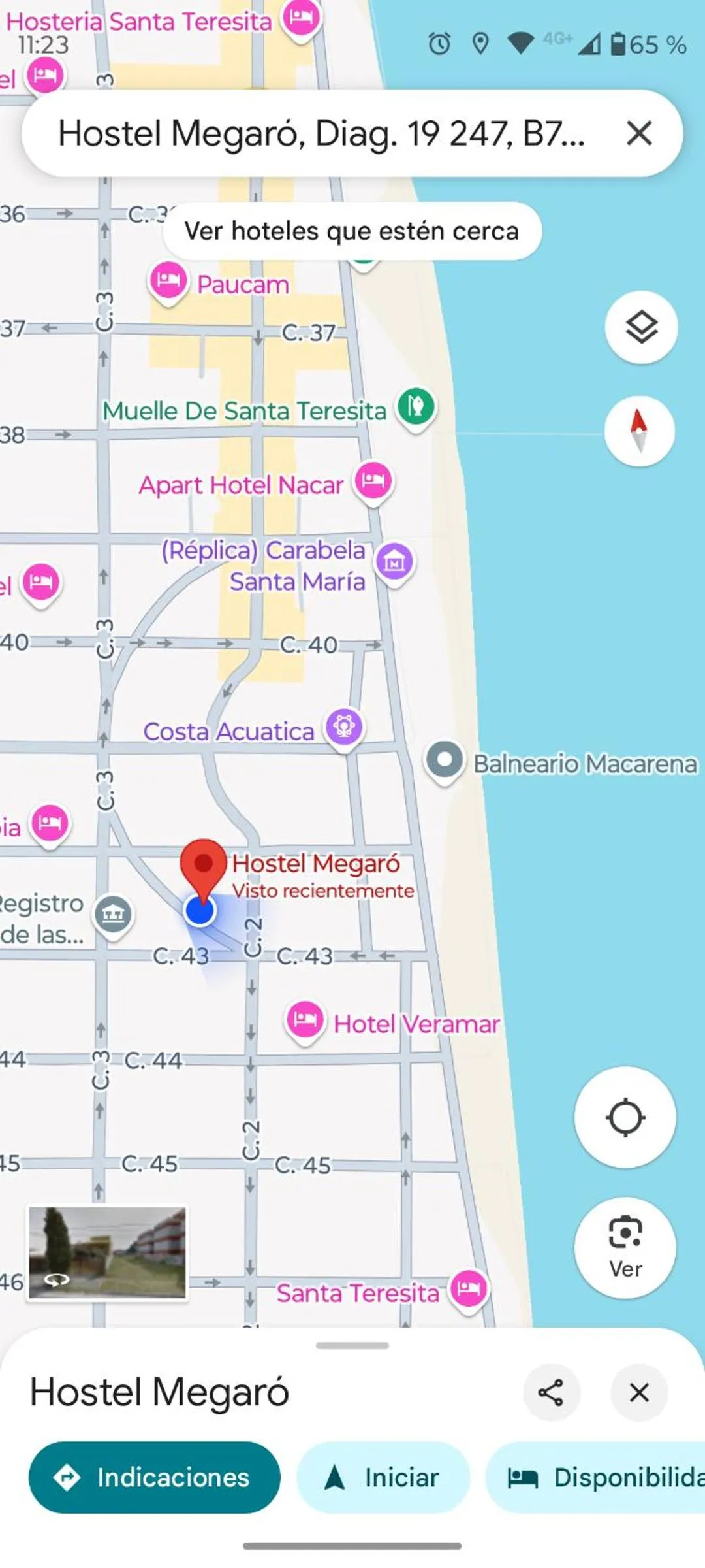 Location in Hostel Megaró