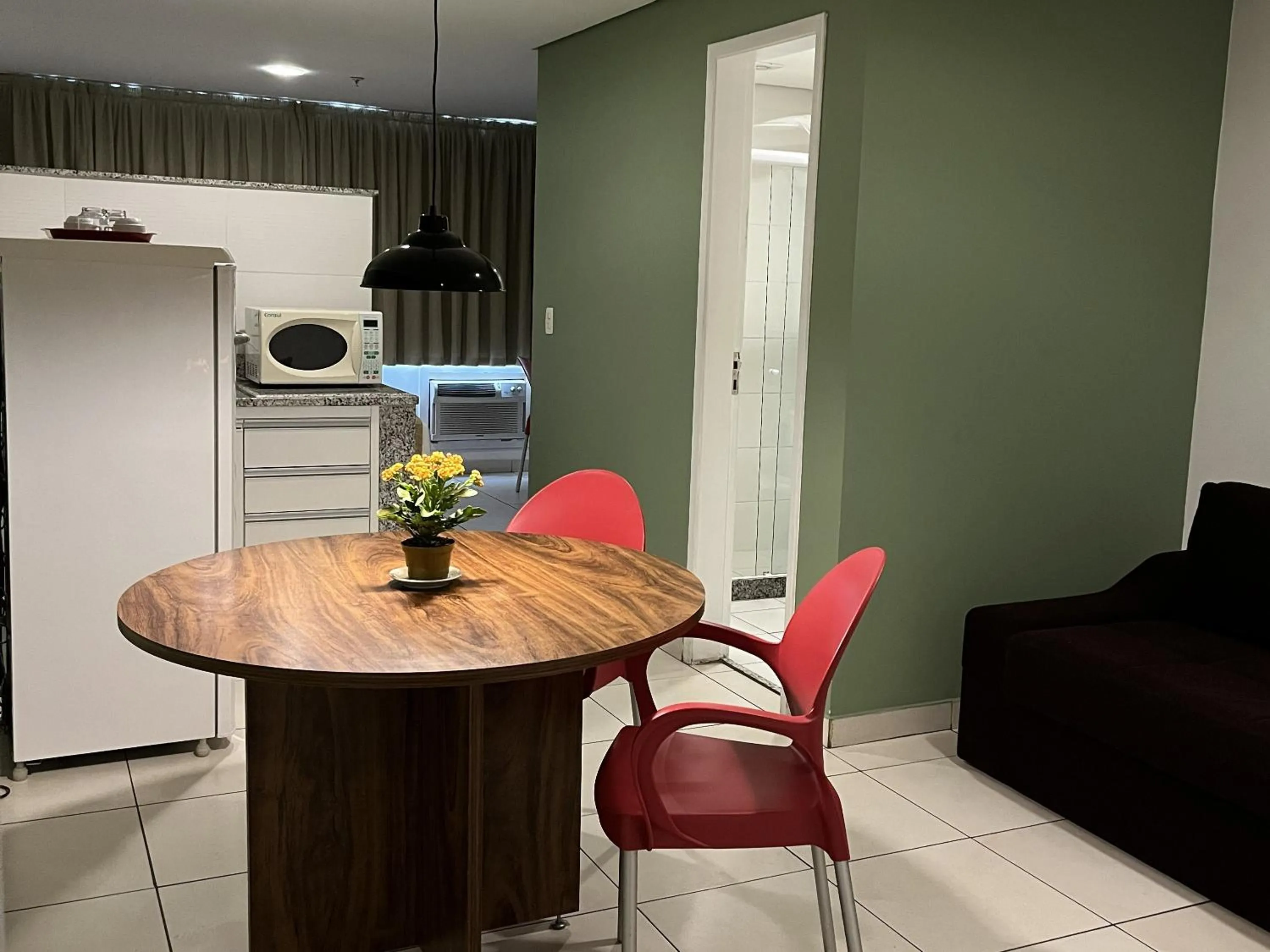 Kitchen or kitchenette in Hotel Flat Itaipava