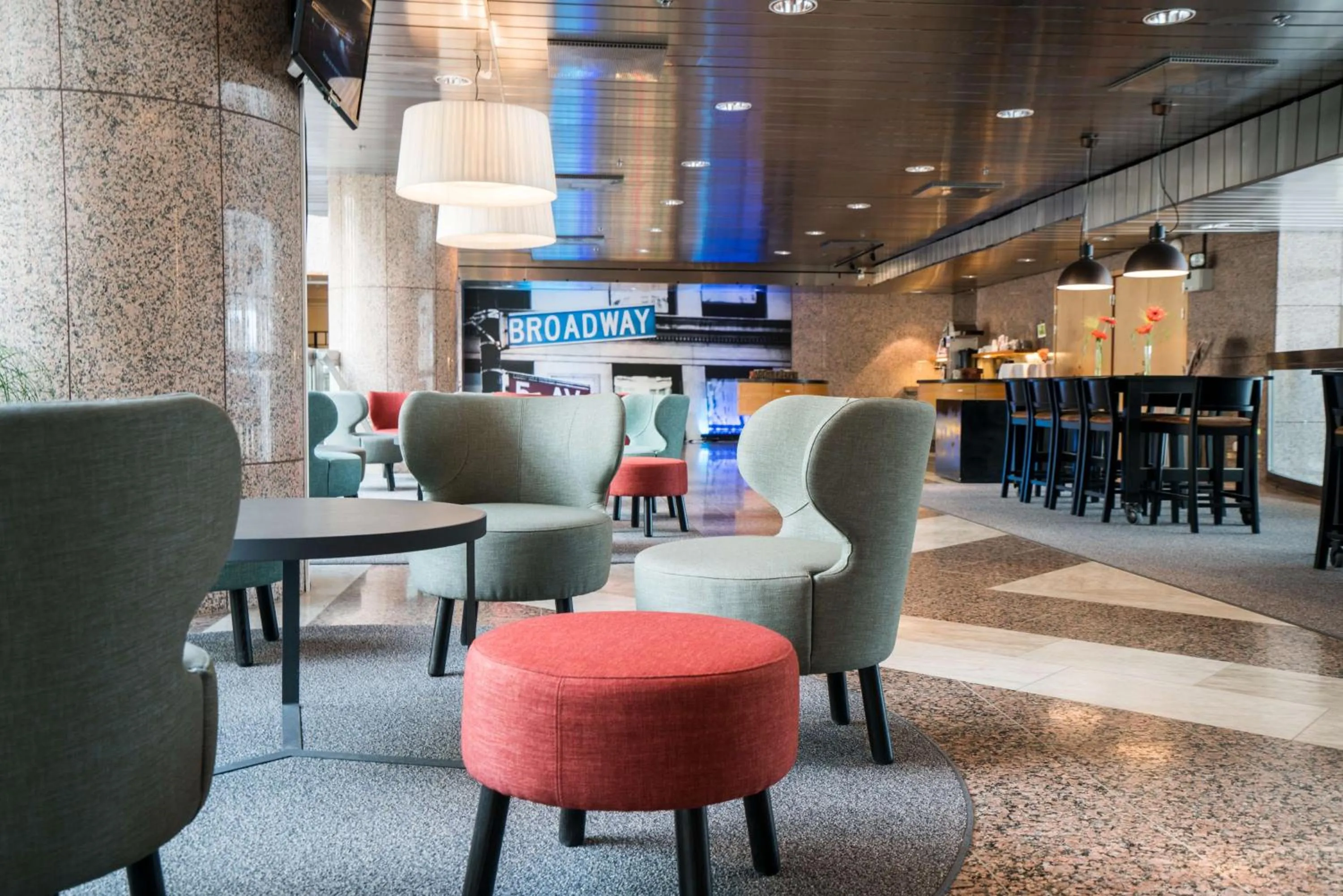 Lobby or reception in Scandic Infra City