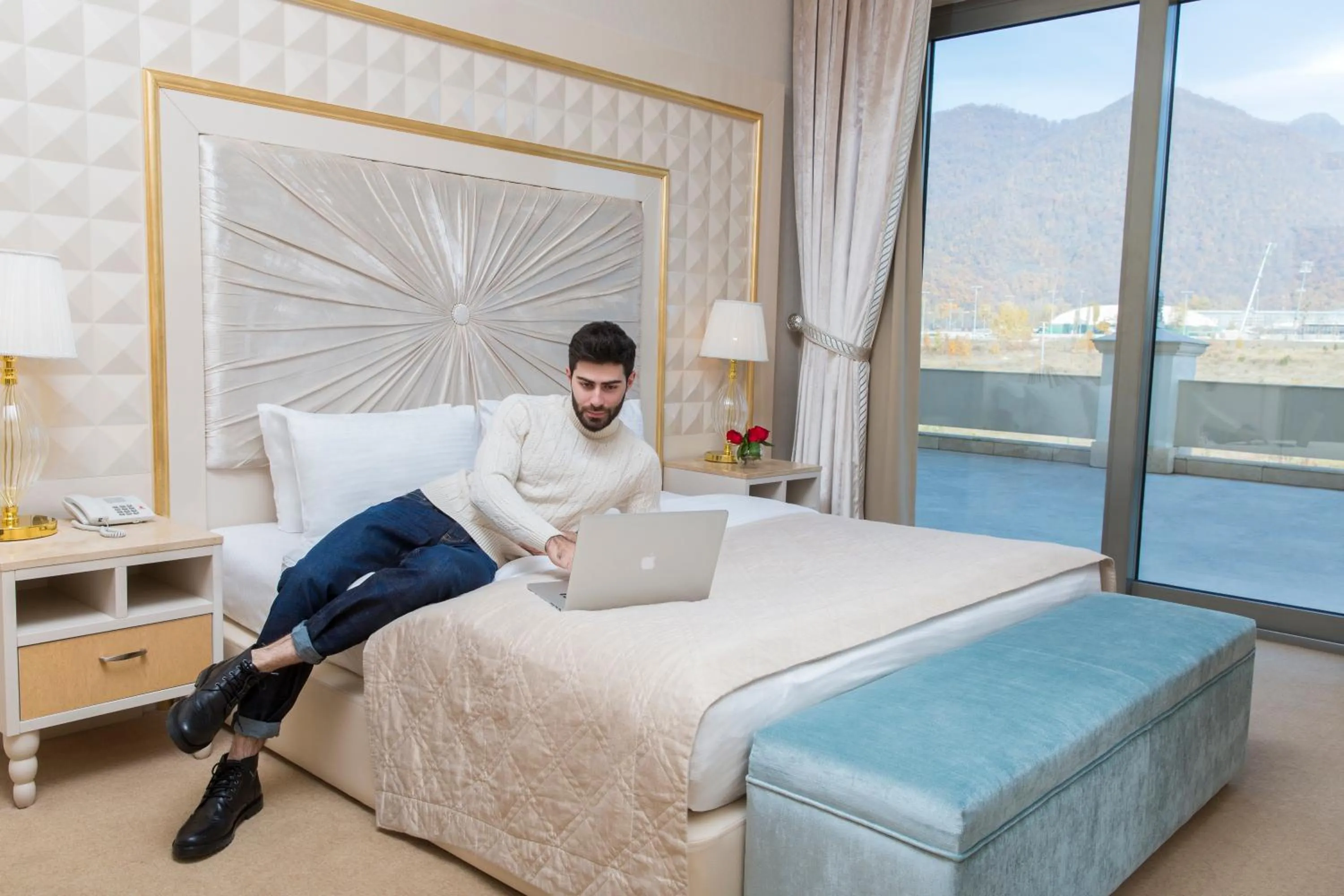 Mountain view, Bed in Gabala Garden Hotel