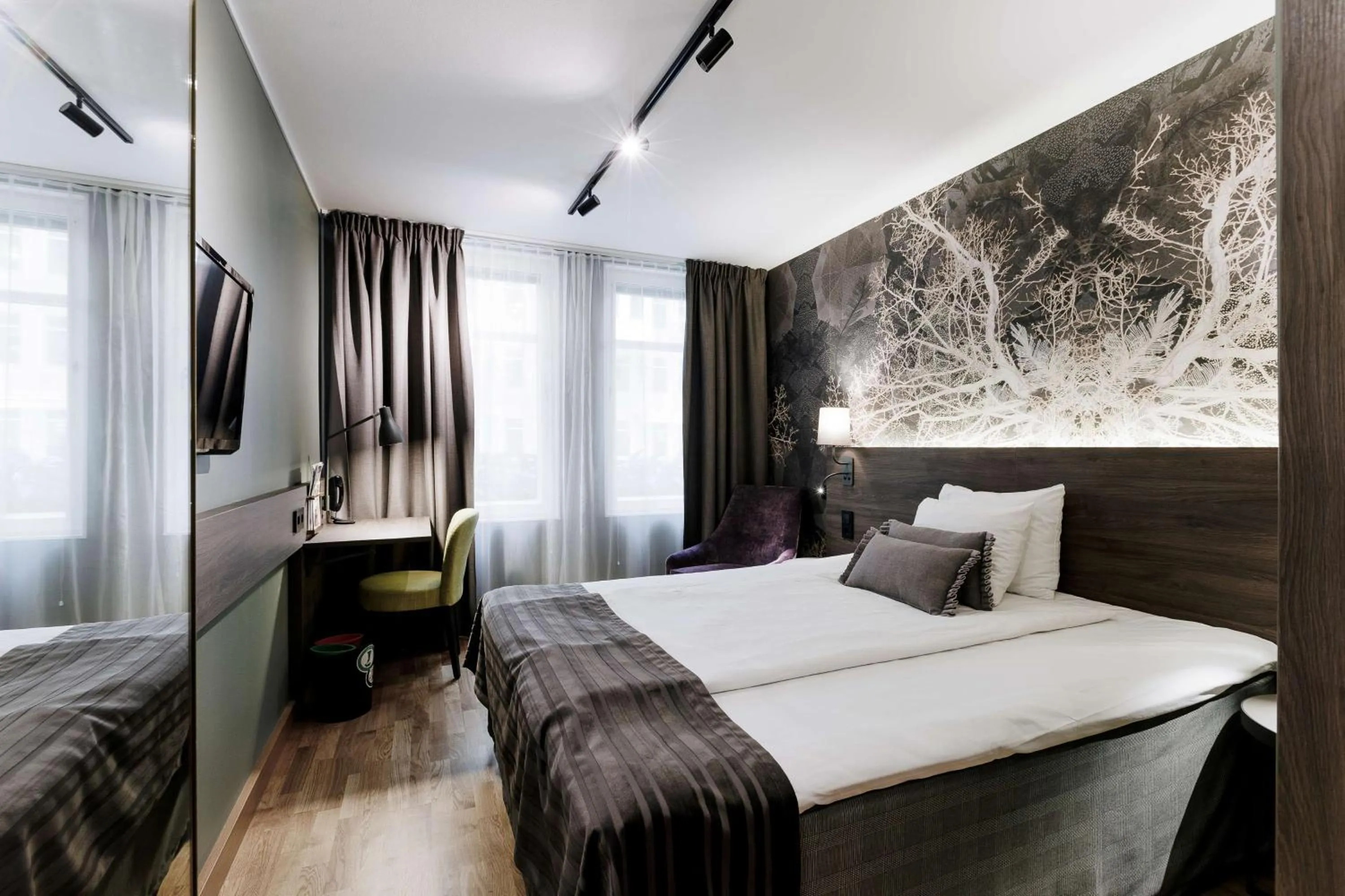 Bedroom, Bed in Scandic Star Sollentuna