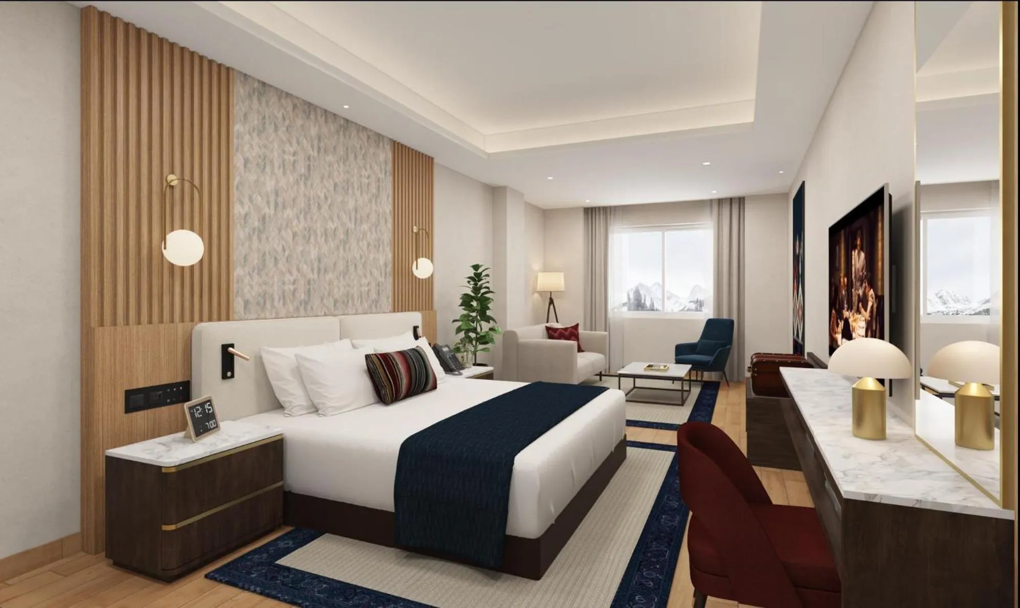 Bed in Qafqaz Riverside Hotel