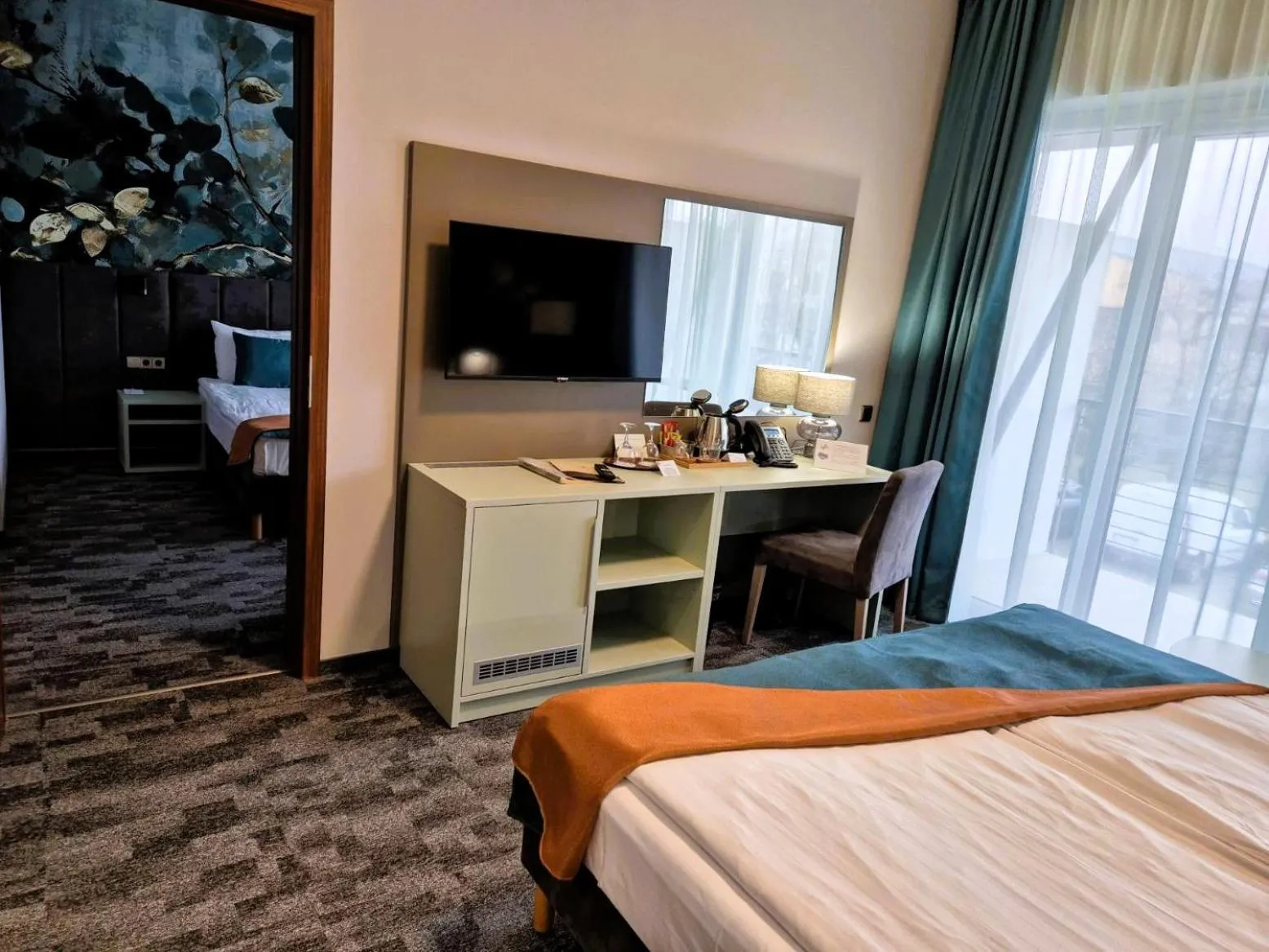 Bed in Szépia Bio and Art Hotel